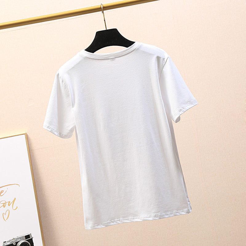T-Shirt Cartoon Fingerprint a Manica Corta – Comoda, originale, irresistibile