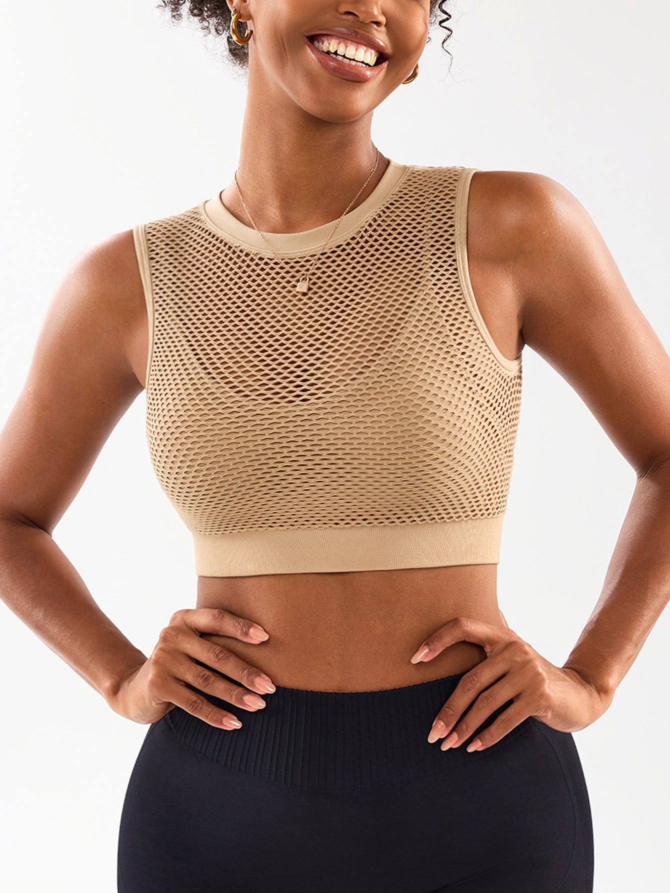 Top Sportivo Seamless con Schiena Scoperta