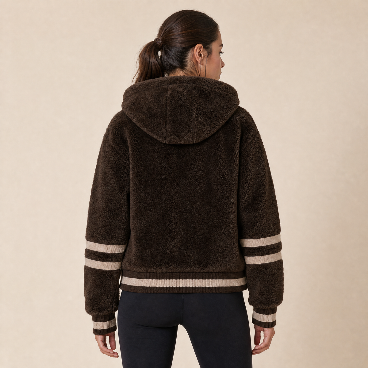 Warm Roots – Brown Faux Fur Sport Jacket
