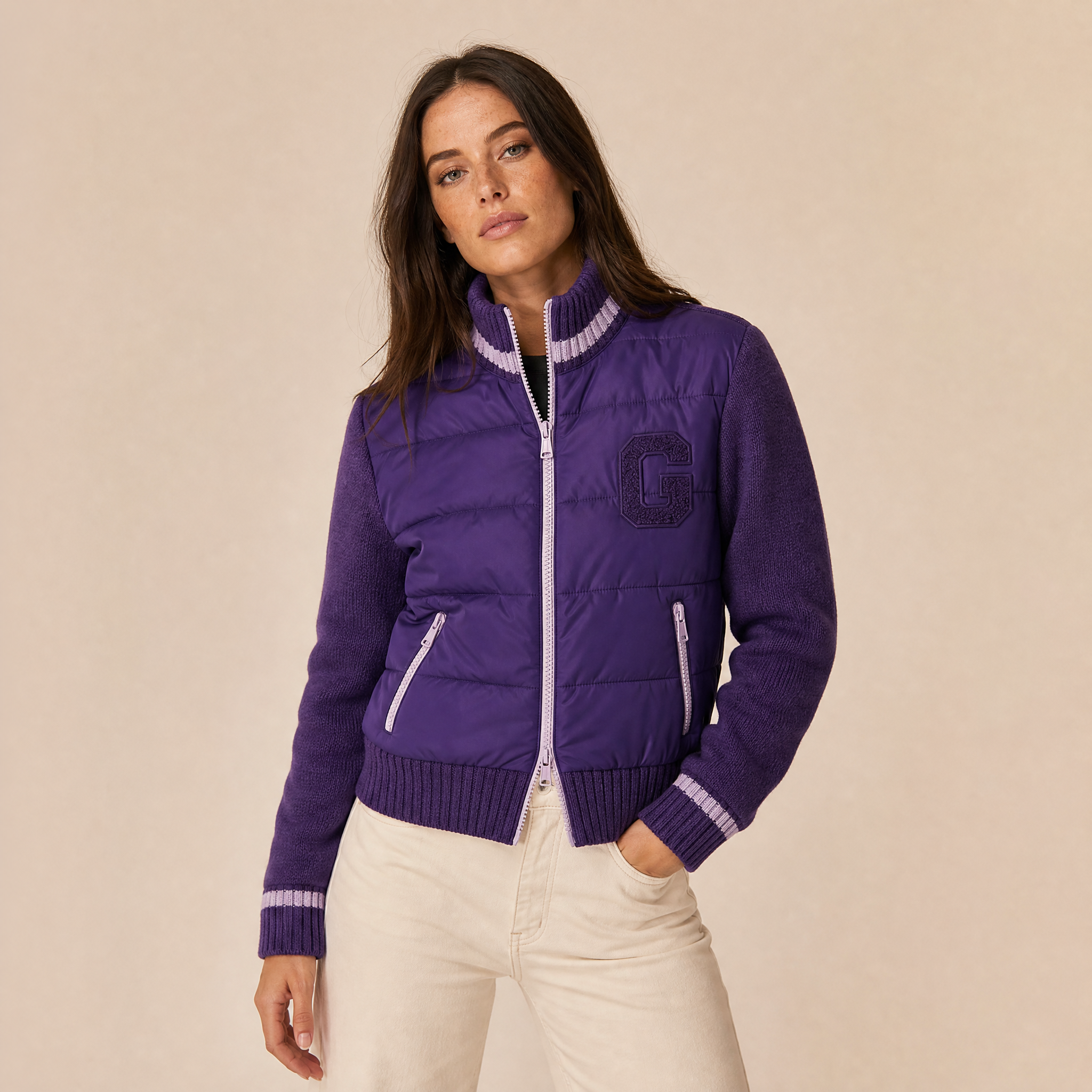 Pulse Grid Jacket — Quilted Sports Jacket with Contrast Details