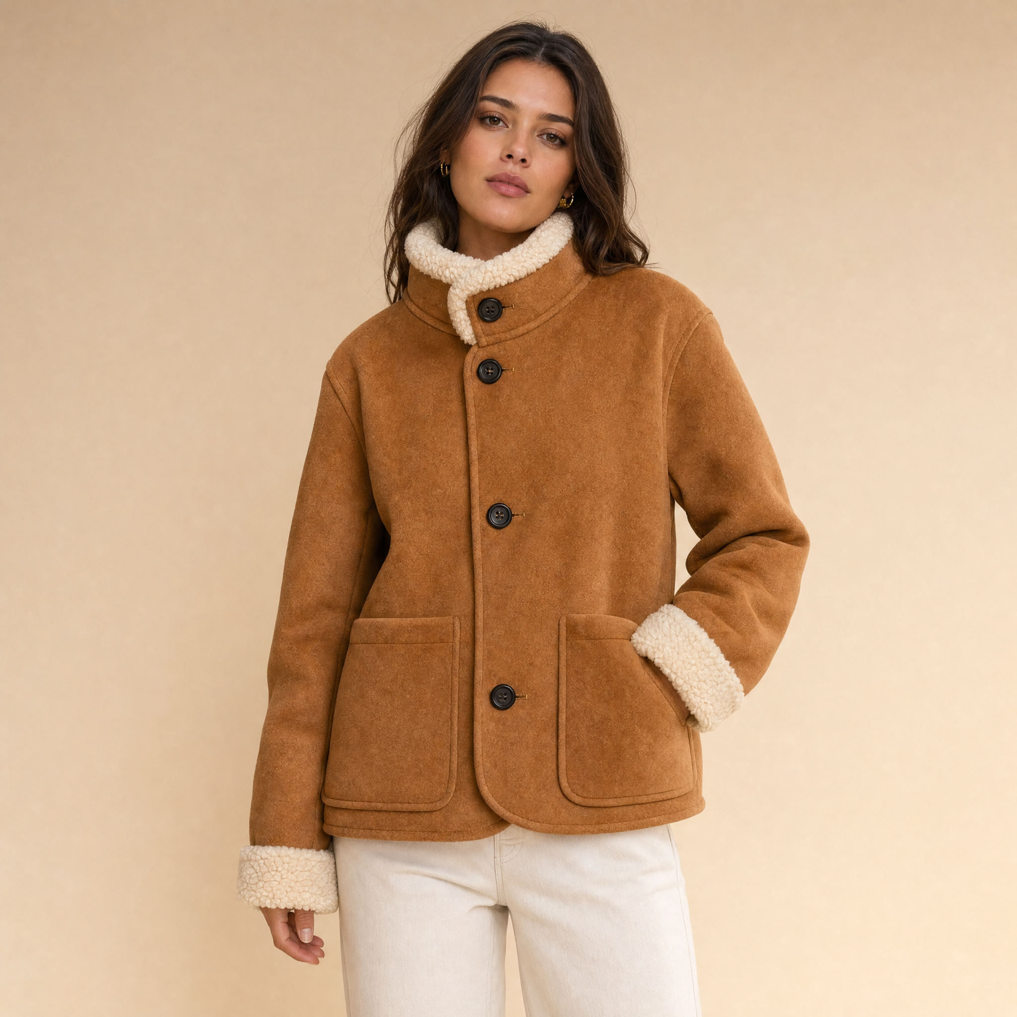 “Nordline Terra” – Tailored Shearling in Suede