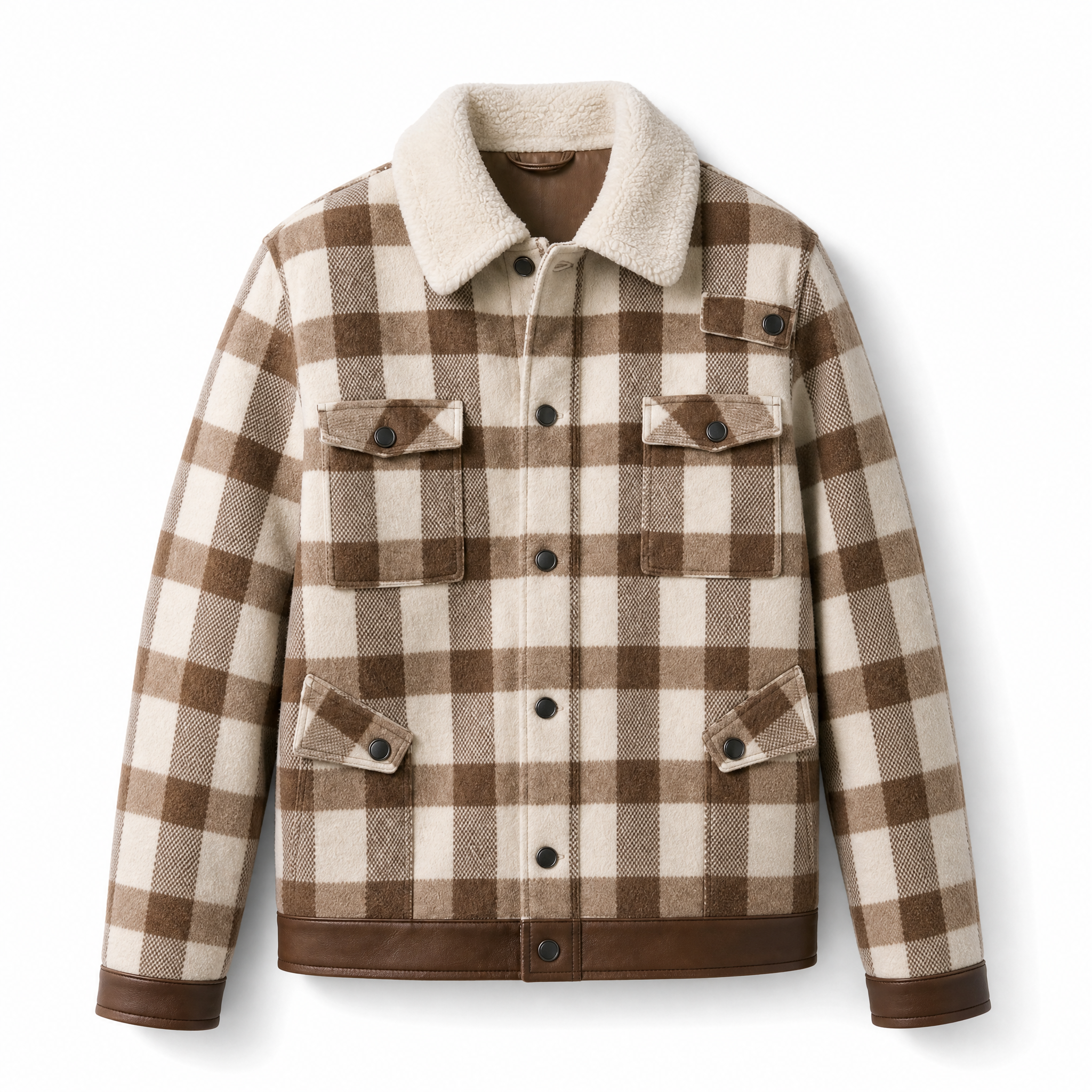 Giacca Check Shearling