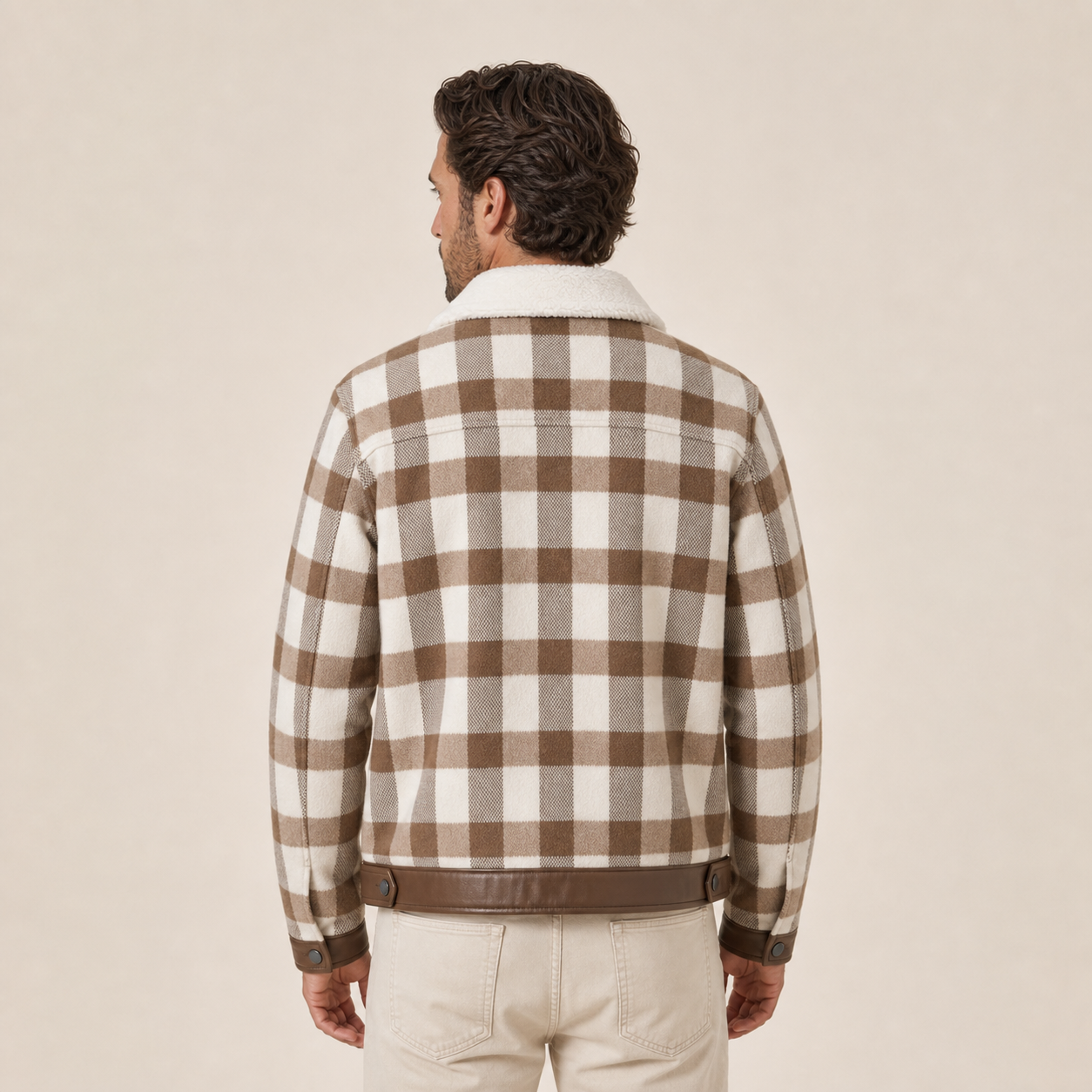 Giacca Check Shearling