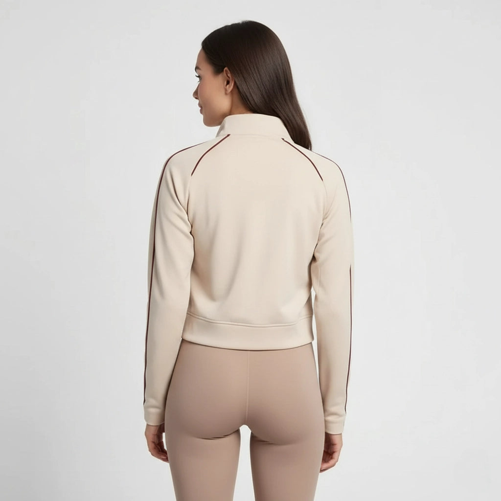 Athletic Elegance in Motion: The "Track Chic" Jacket