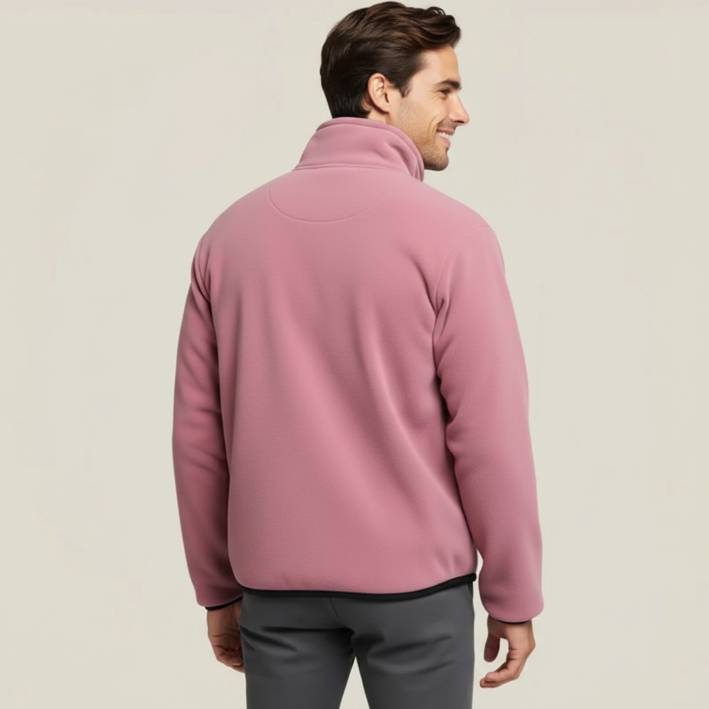 "Pink Summit" Jacket: Masculine Style and Alpine Comfort