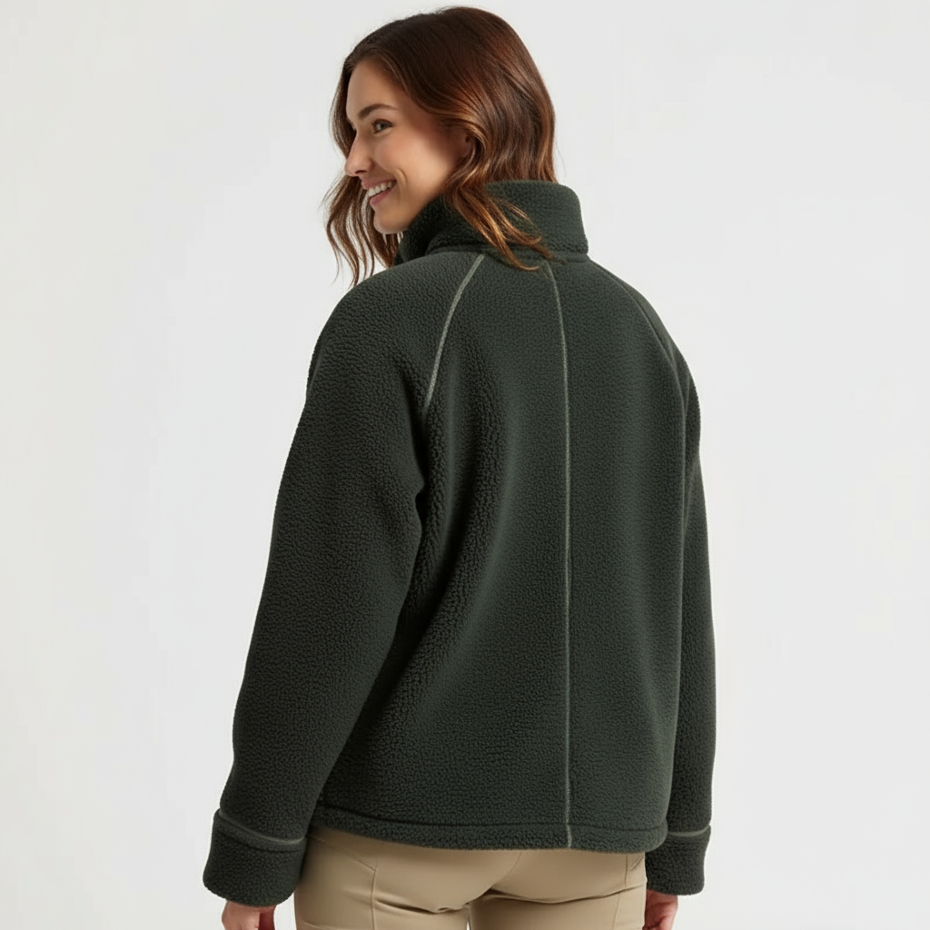 Forest Core Fleece – Forest Green Zip-Up Fleece Jacket with Chest Pocket