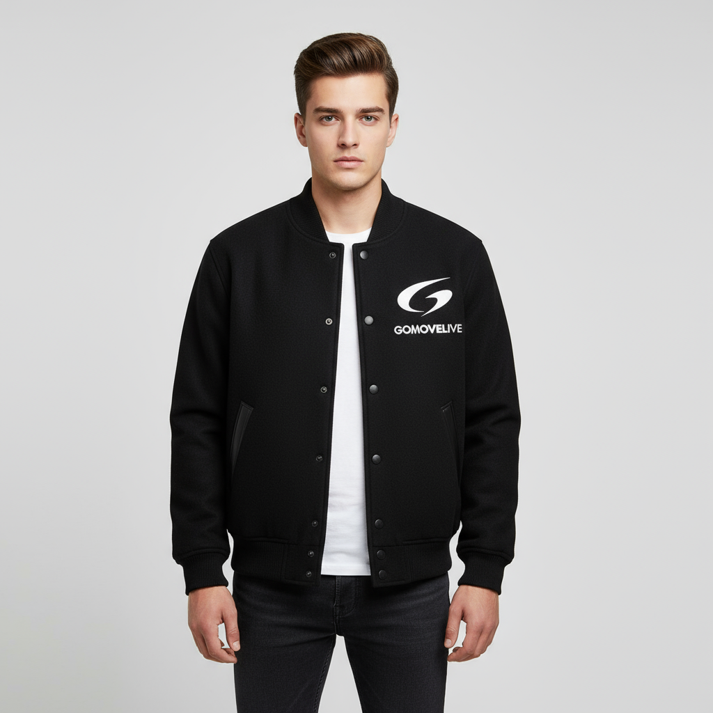 GOMOVELIVE VARSITY JACKET – Potenza minimalista