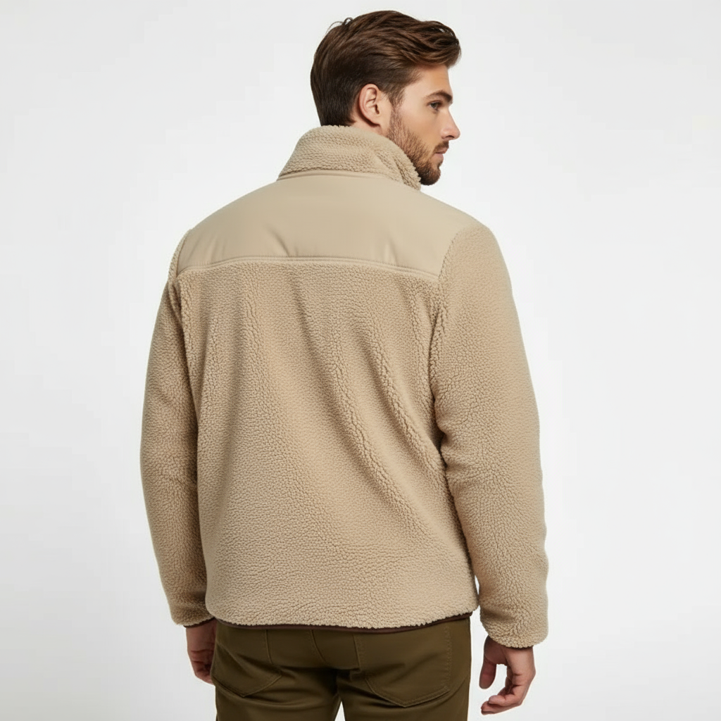 Field Tech – Beige Technical Jacket with Utility Details and Functional Cut