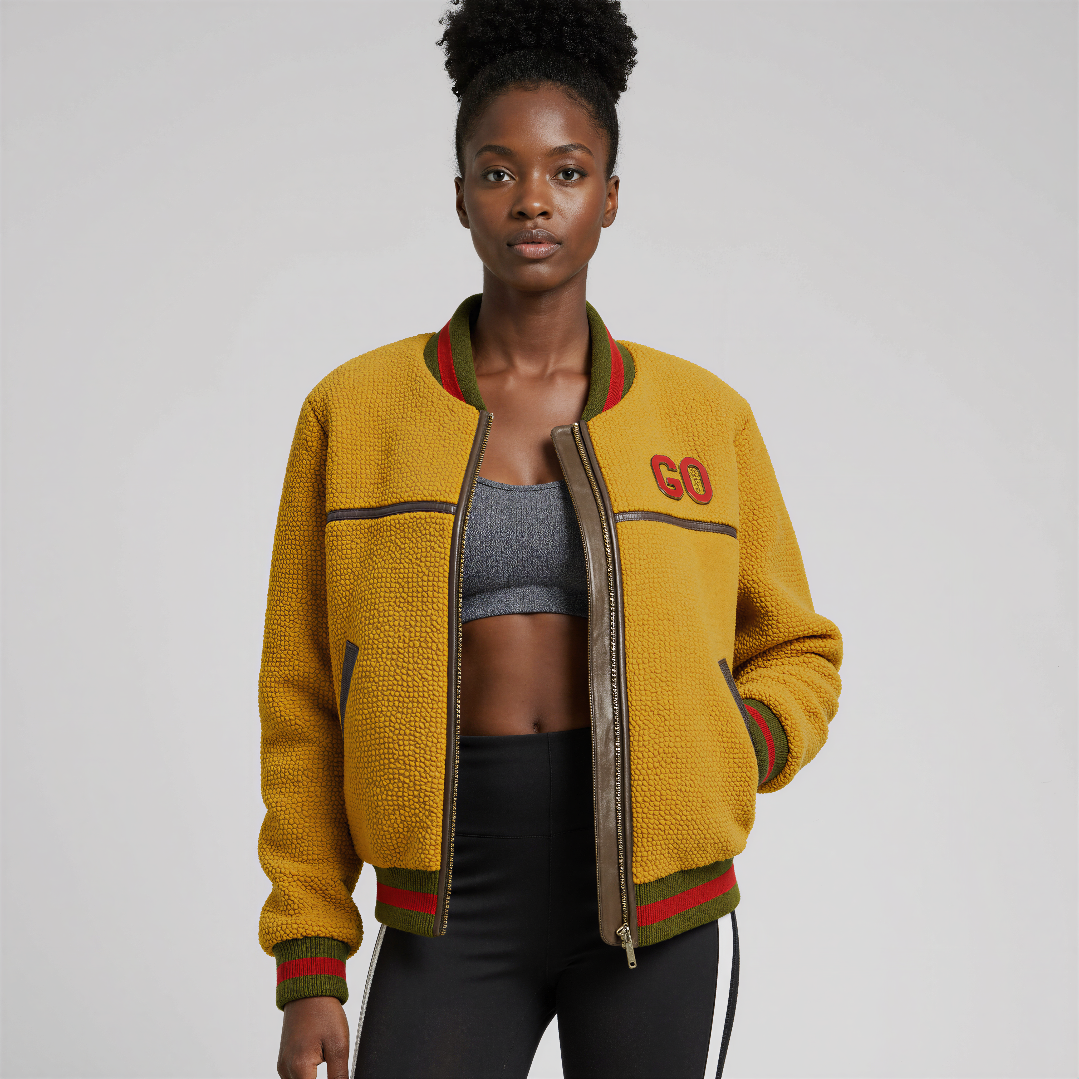 GO Bold – Giacca tecnica in bouclé con dettagli heritage