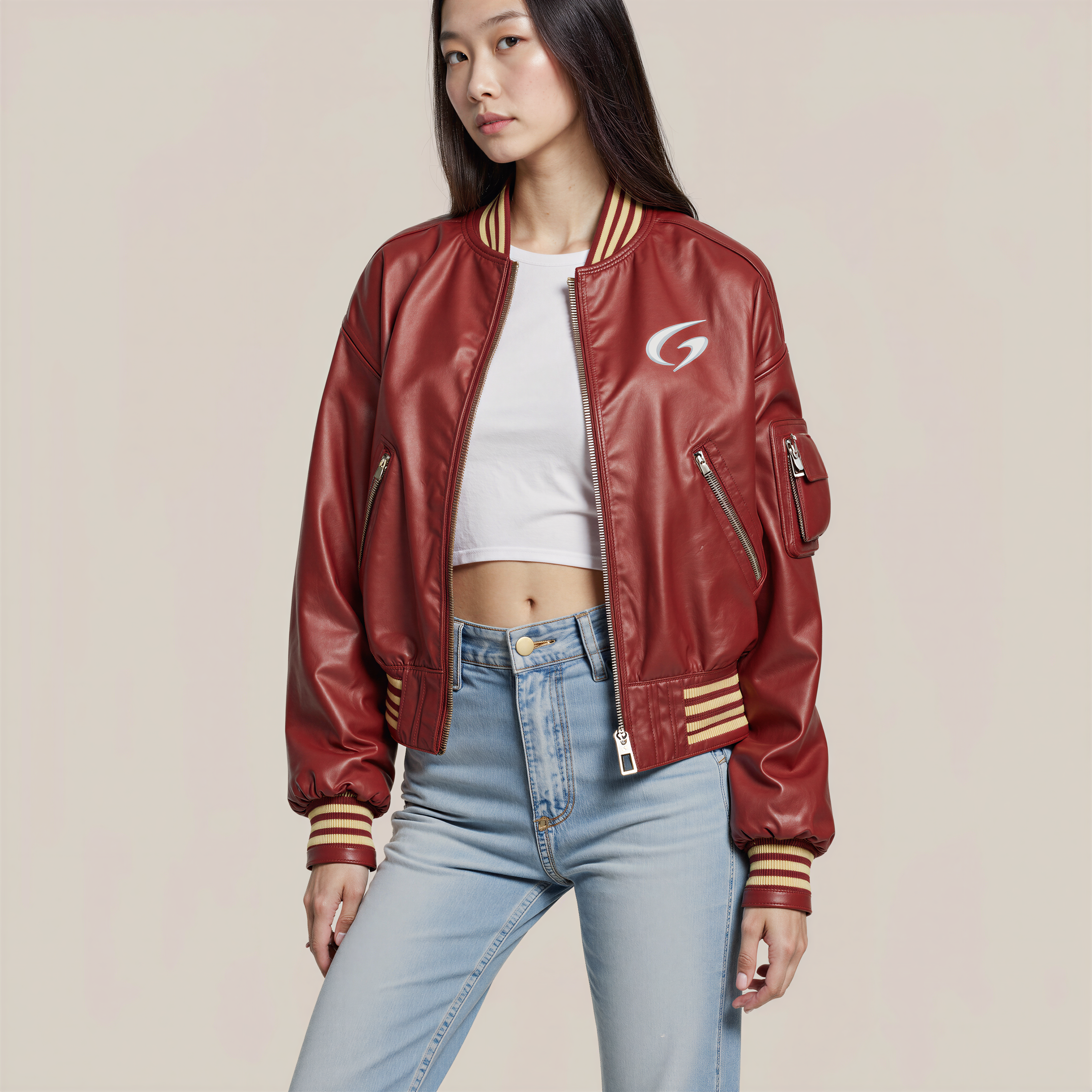 GOMOVELIVE UTILITY BOMBER – Urban Precision, Italian Leather