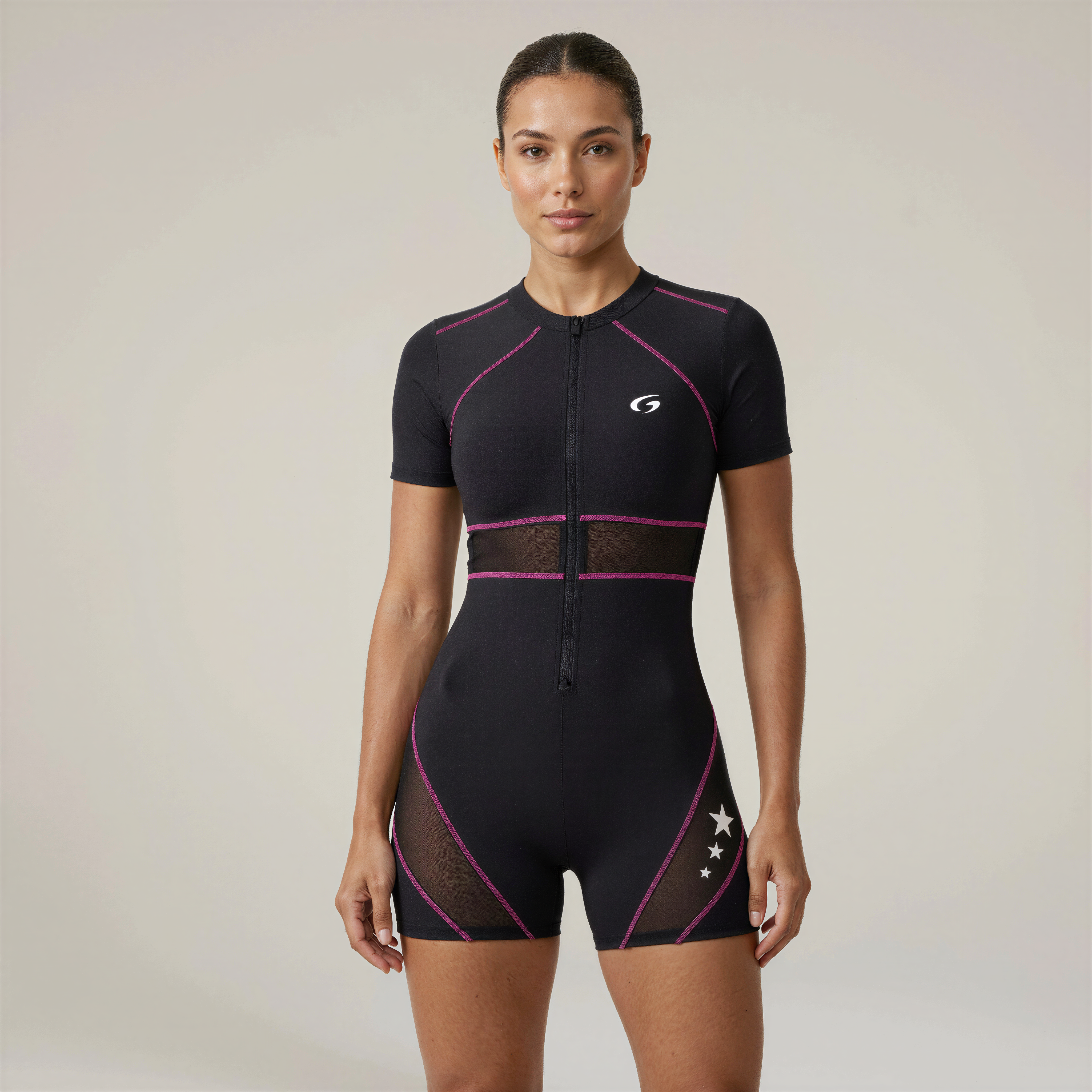 GOMOVELIVE “Stellar Pulse” – Body Sportivo Zip-Up