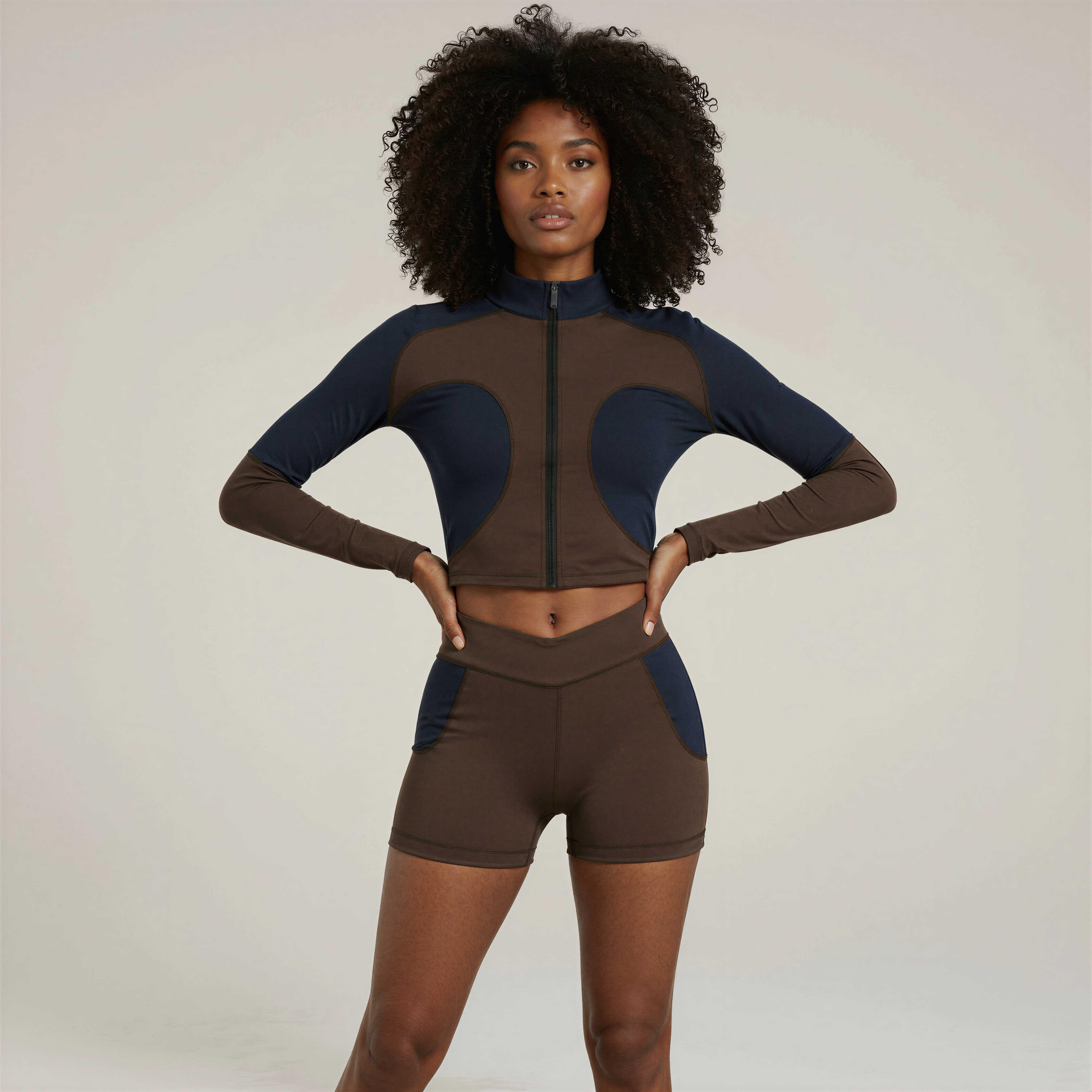 GOMOVELIVE “Dual Motion” – Set Sportivo Bicolore Zip-Up