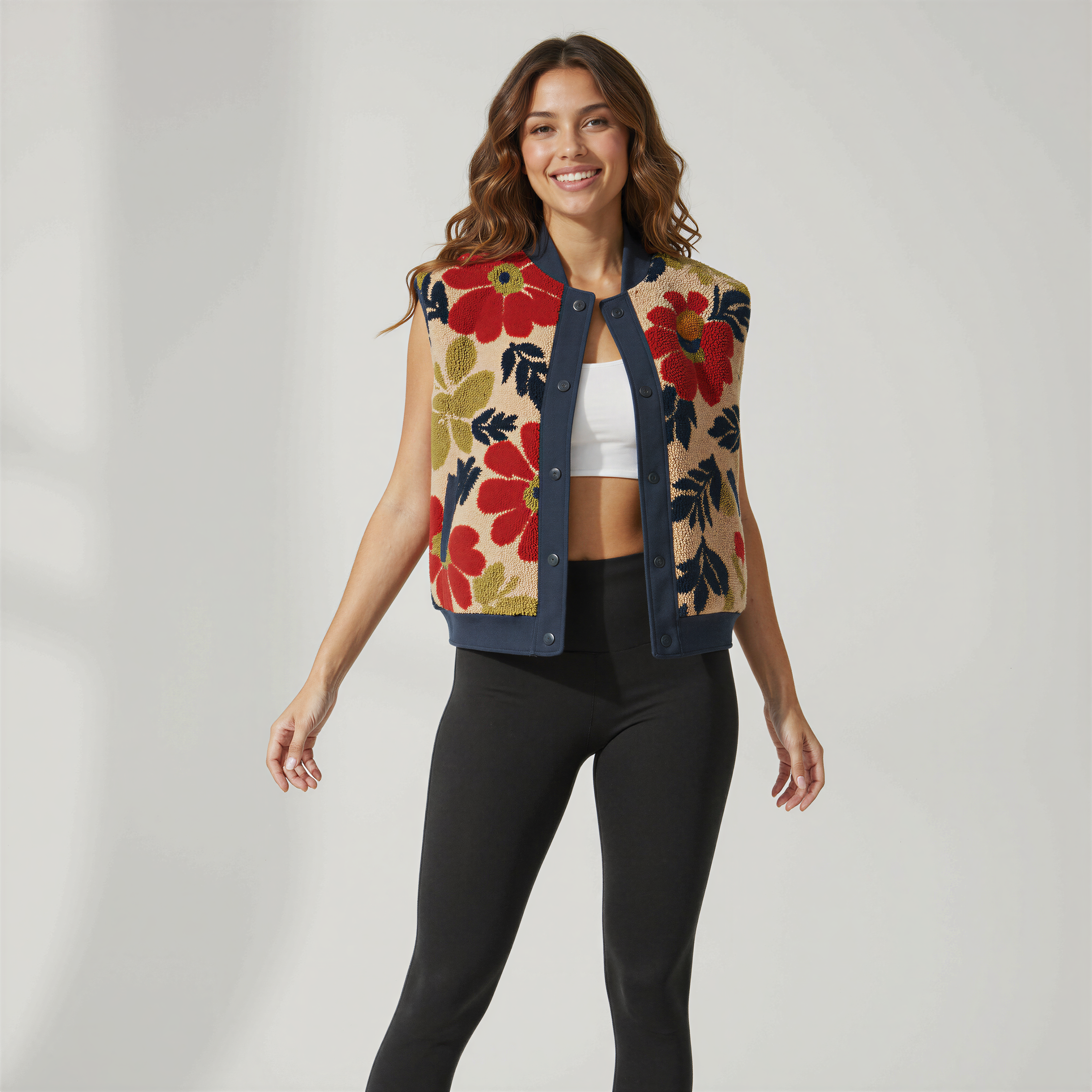 Gilet Botanic Pulse — Gilet de sport en maille brossée