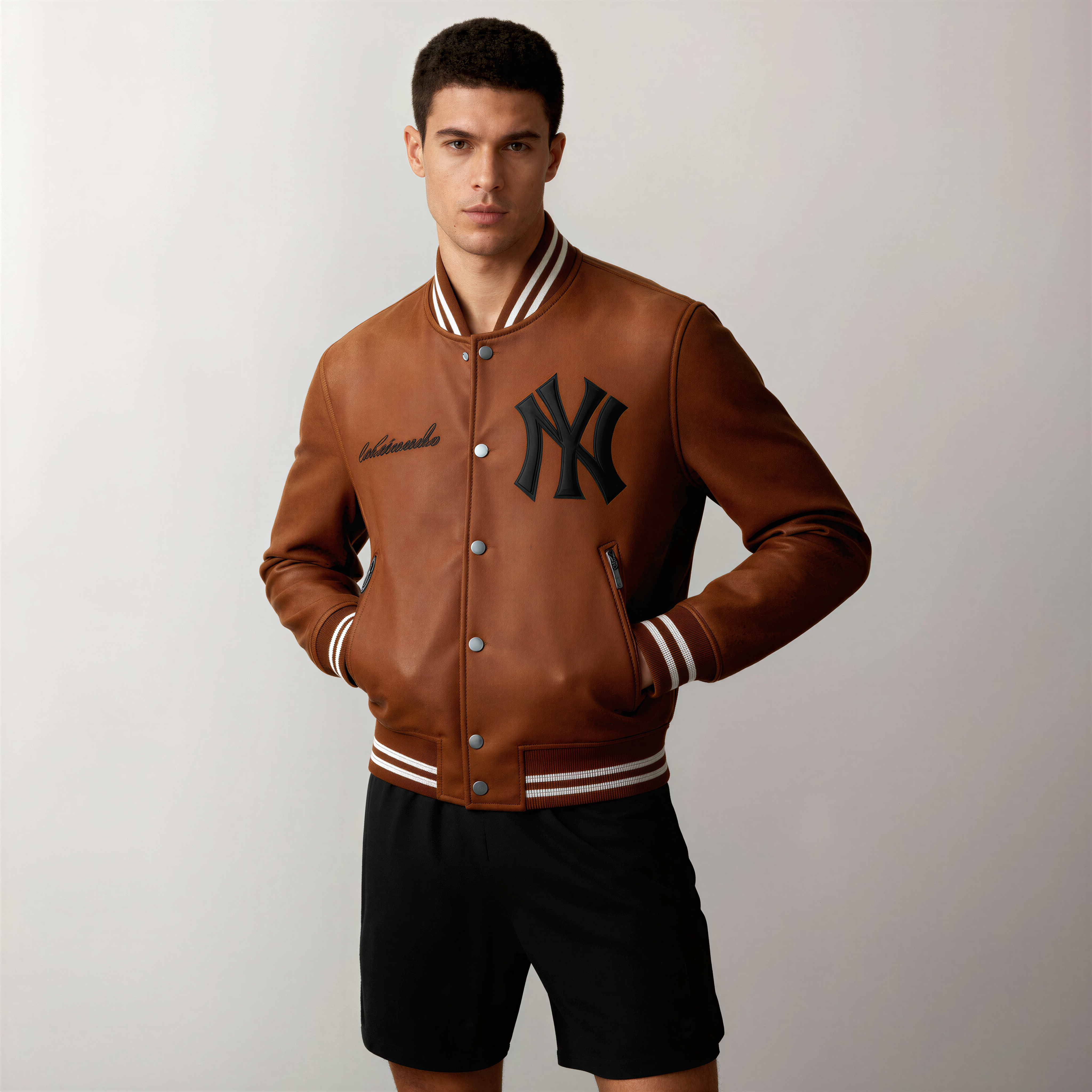 GemMotion – Bomber Varsity in Pelle