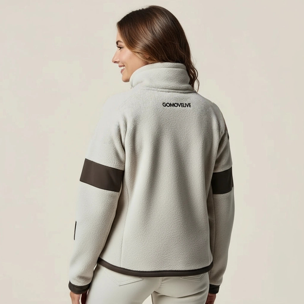 Warmth Hug: Stylish Fleece Jacket with Contrasting Details