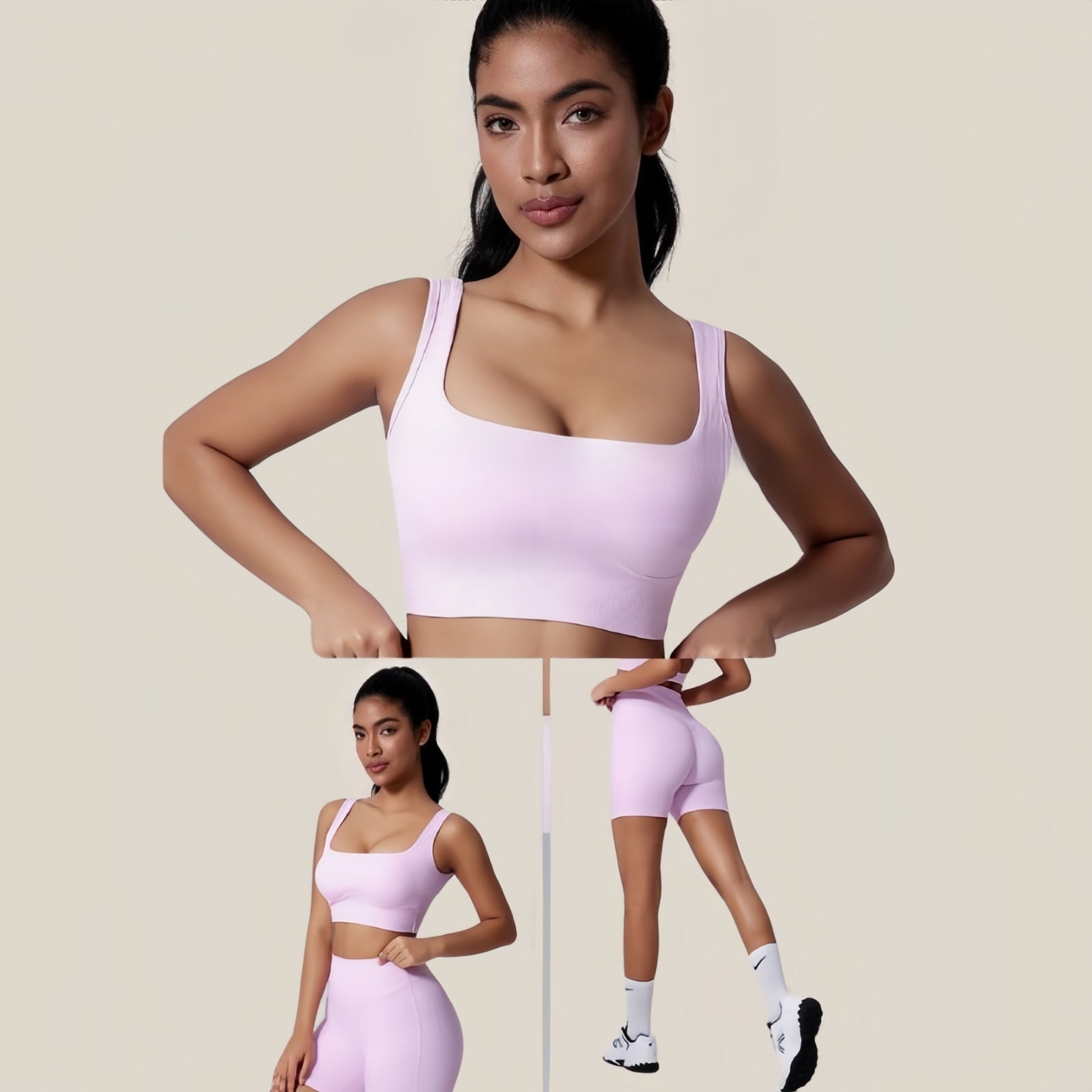 Elegance and Performance: High-Waisted Pleated Yoga Shorts