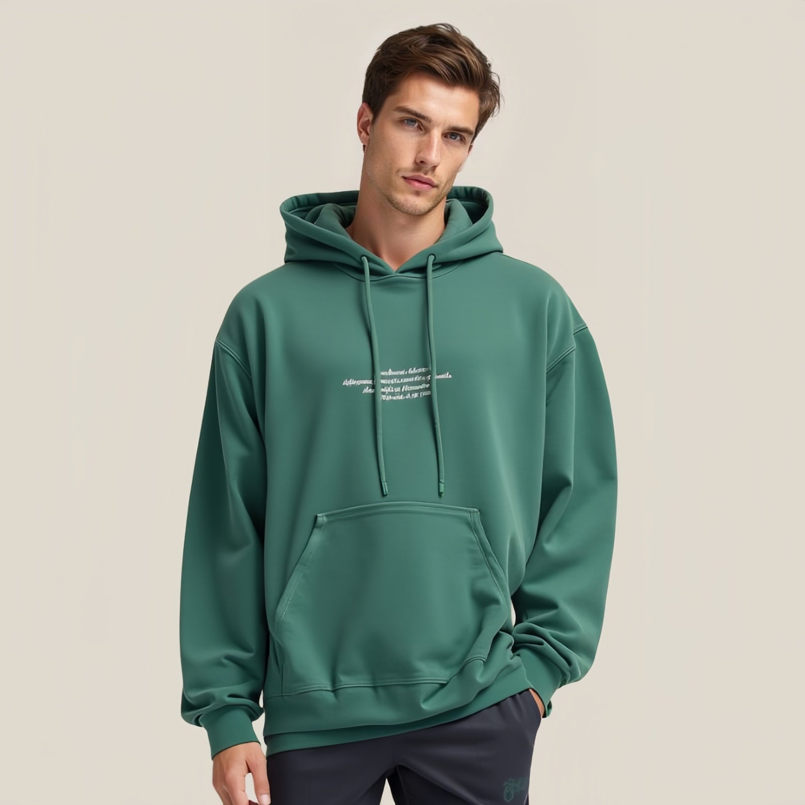 La Felpa con Cappuccio Verde Bosco