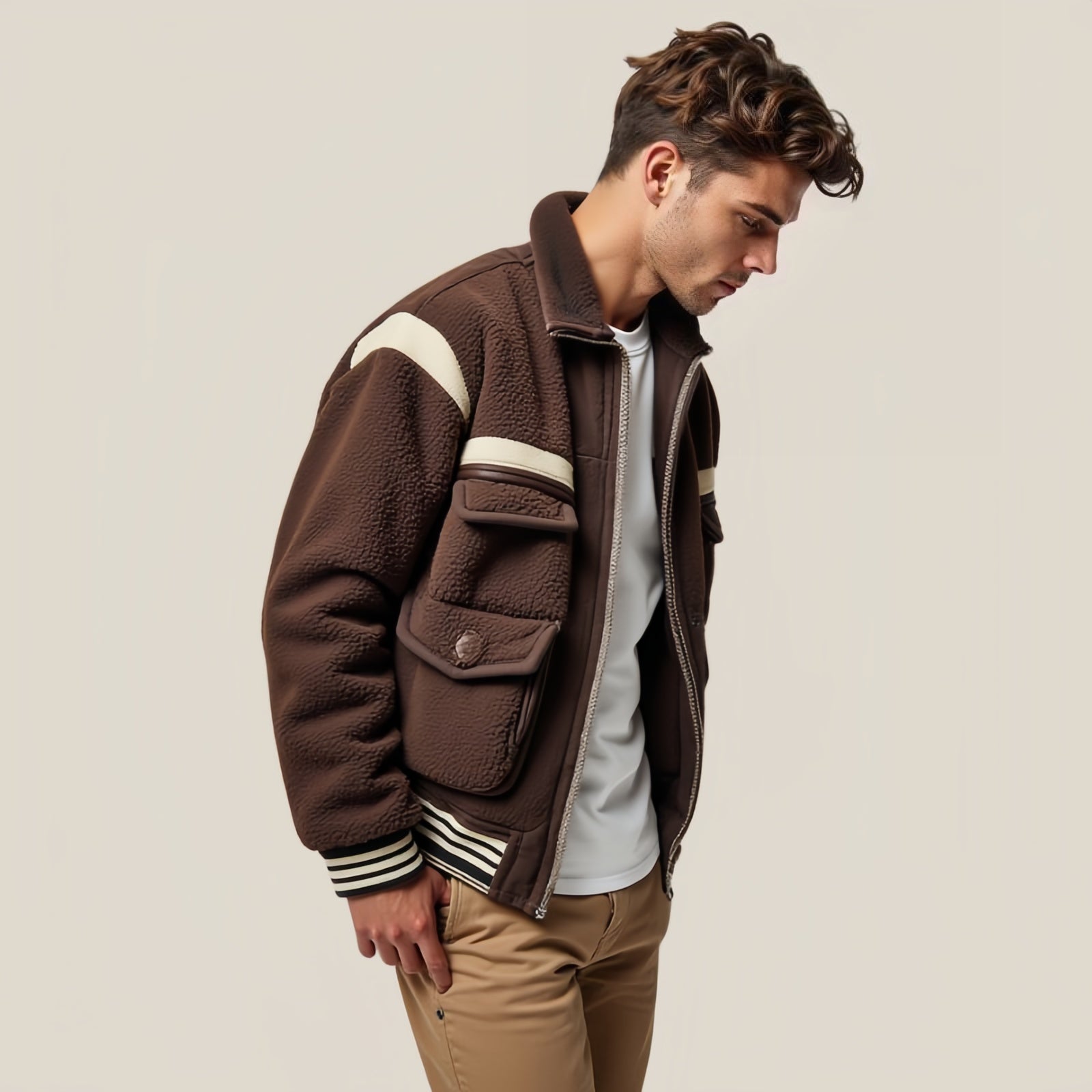 Adventure and Natural Style: The "Explorer's Comfort" Fleece Jacket