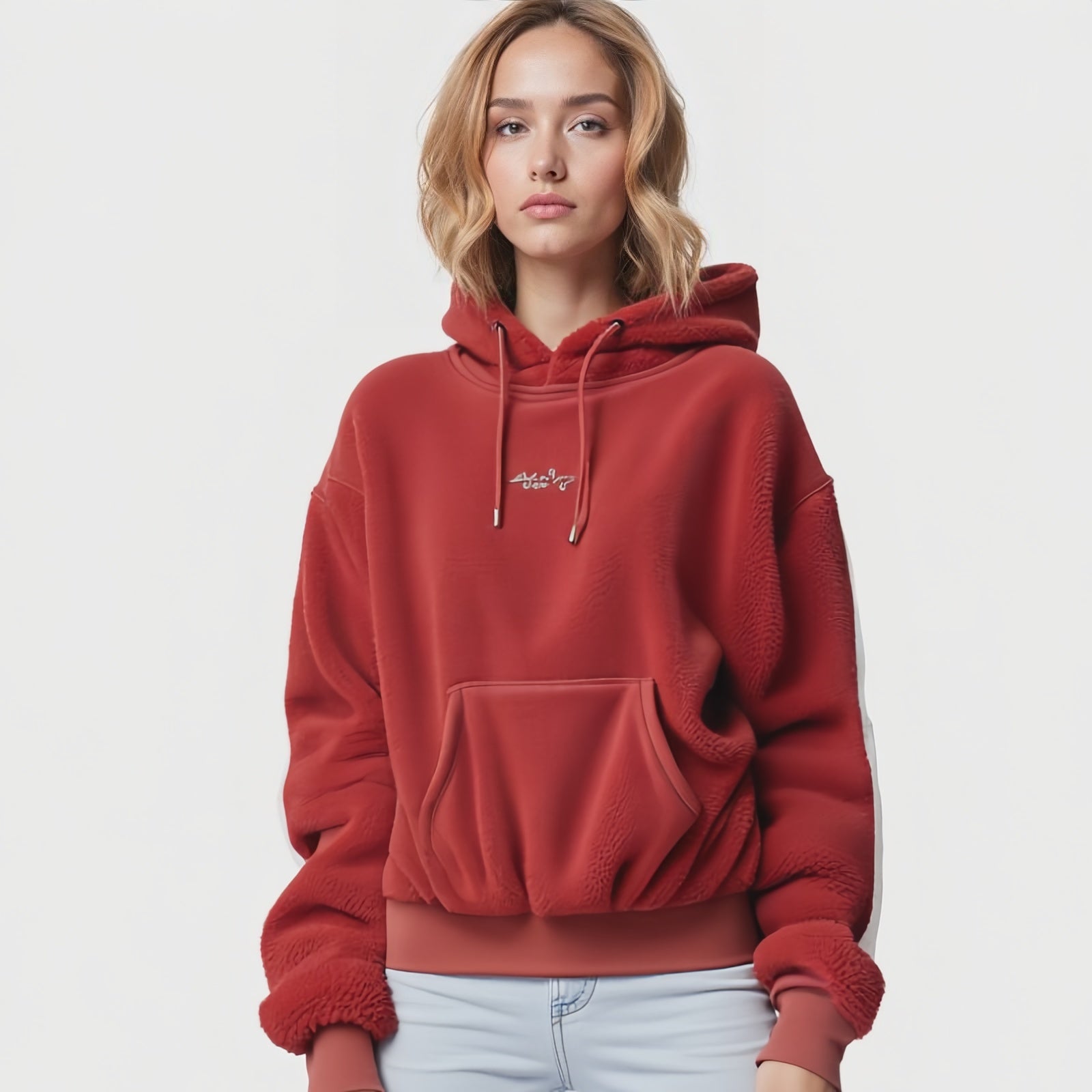 Abbraccio di Calore e Stile: La Felpa "Crimson Comfort"
