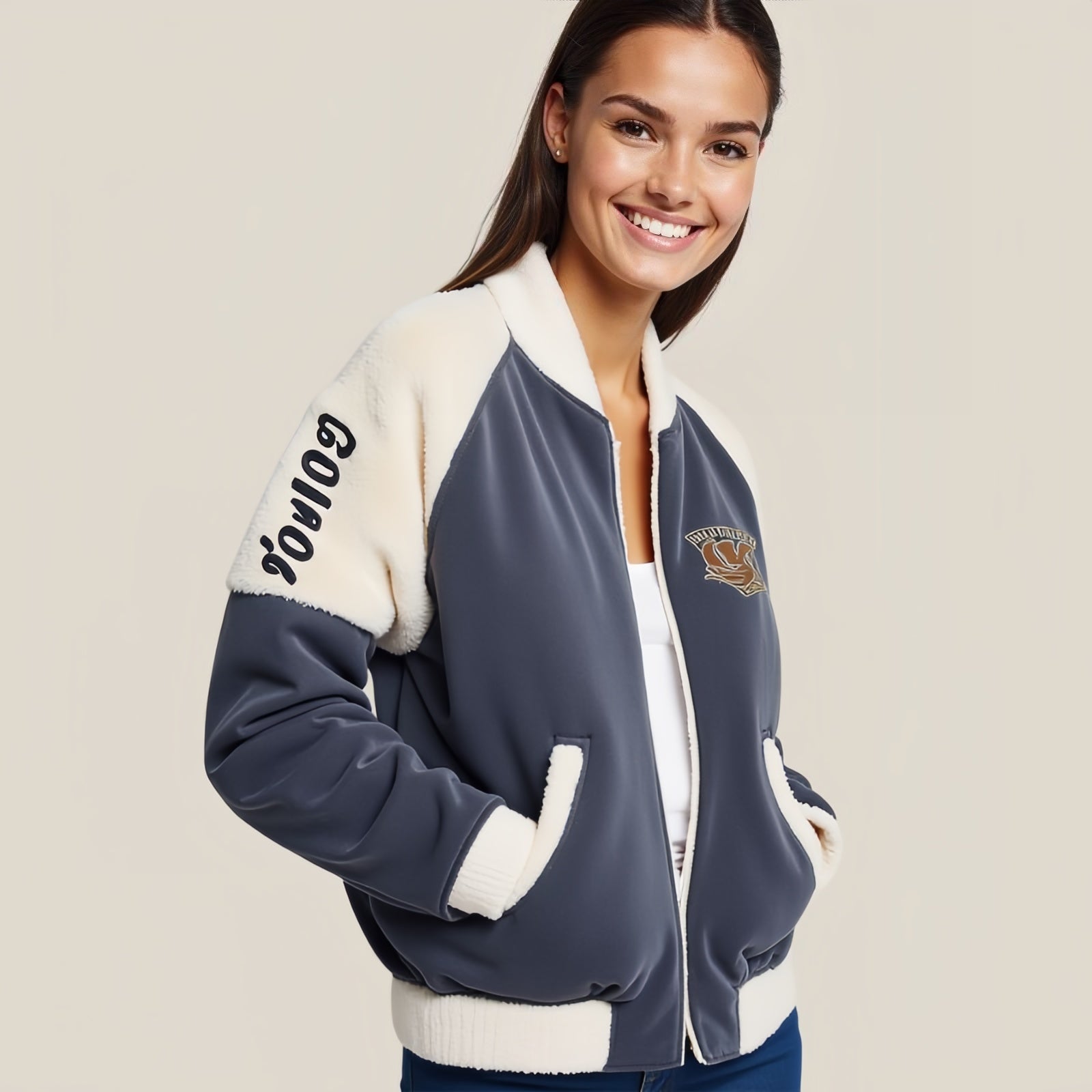 The Velvet Varsity Bomber Jacket: Sporty Elegance and Winter Comfort