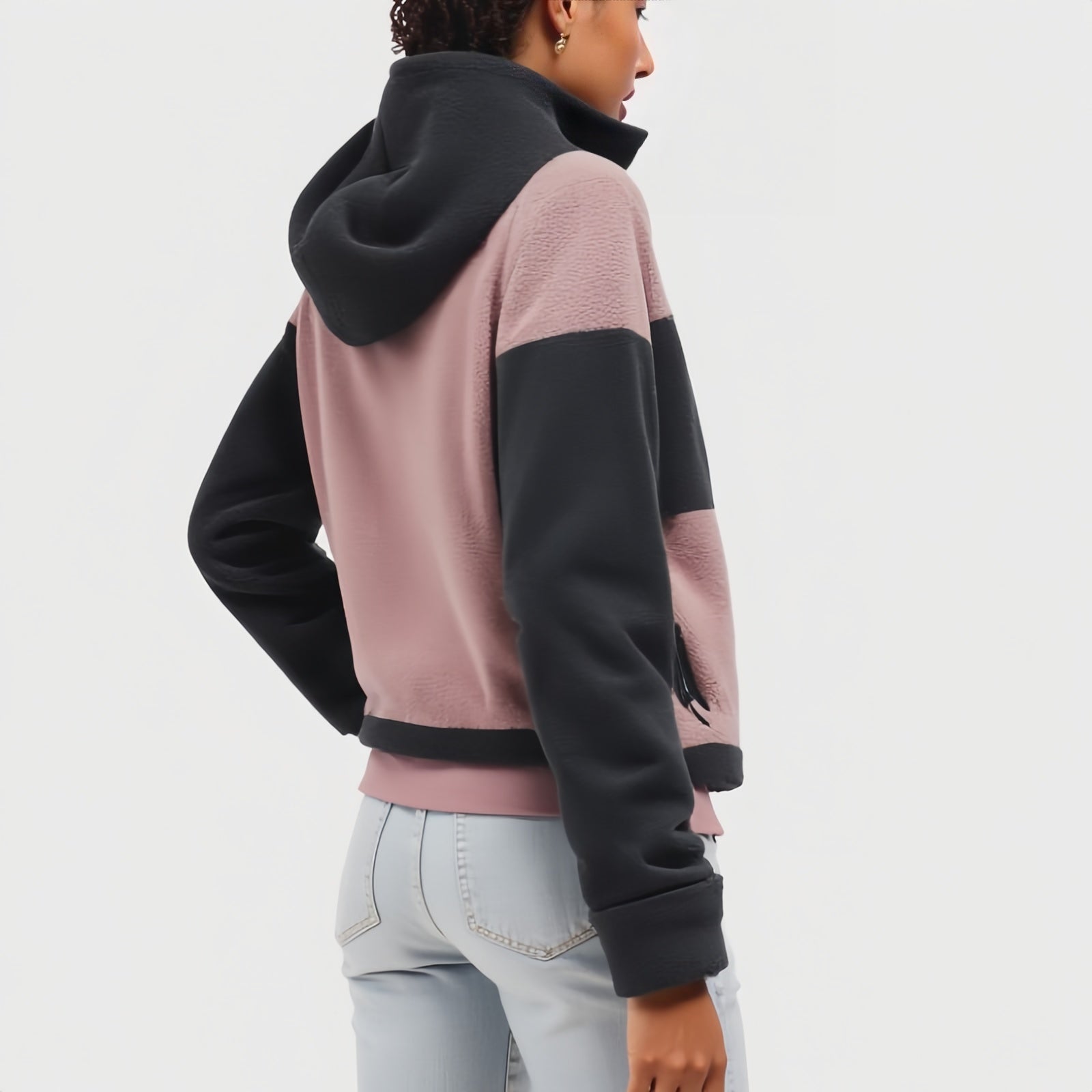 Elevate your casual style with the Charm Striped Fleece Jacket