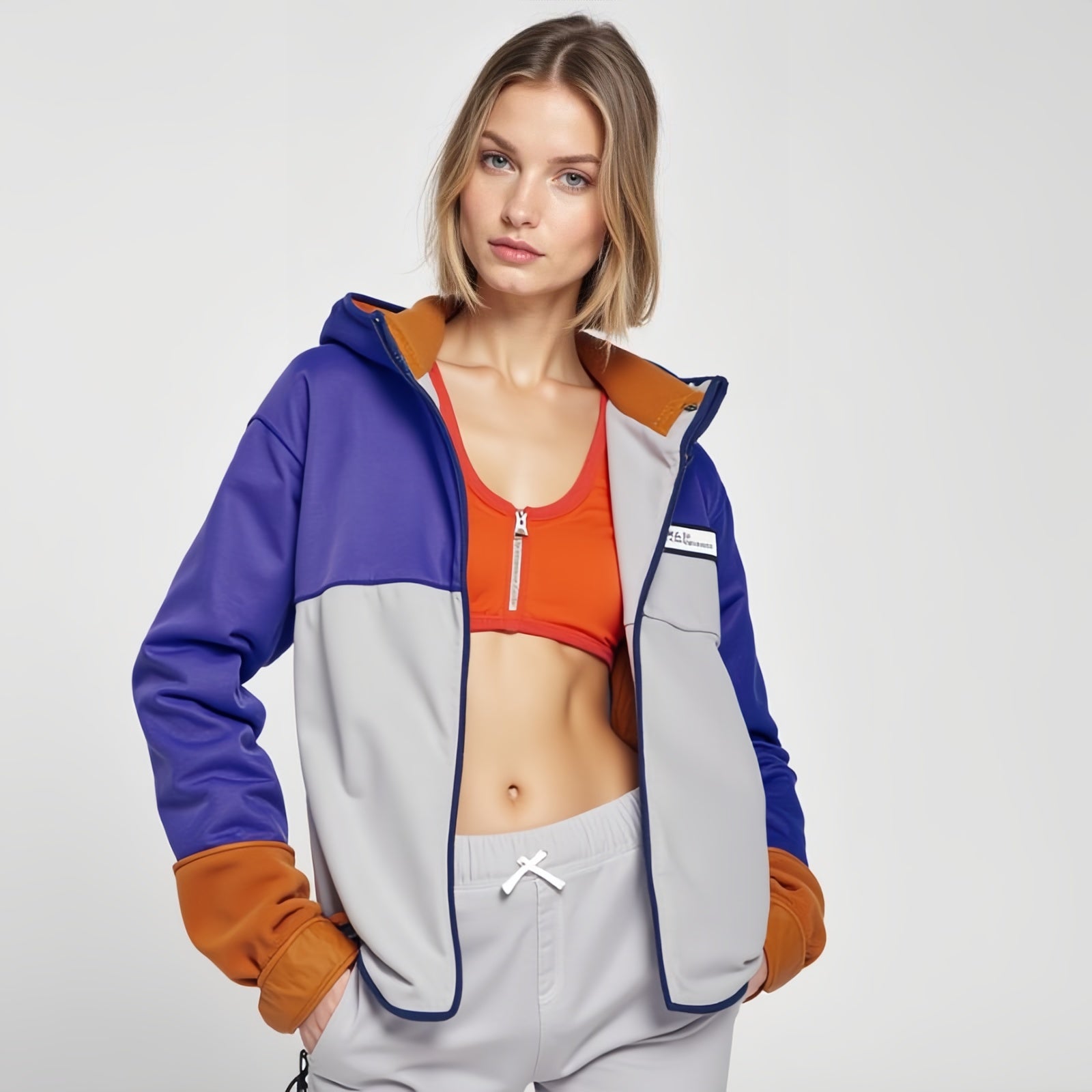 Sunset Core – Giacca Tecnica Tricolore con Dettagli Sporty e Spirito Audace