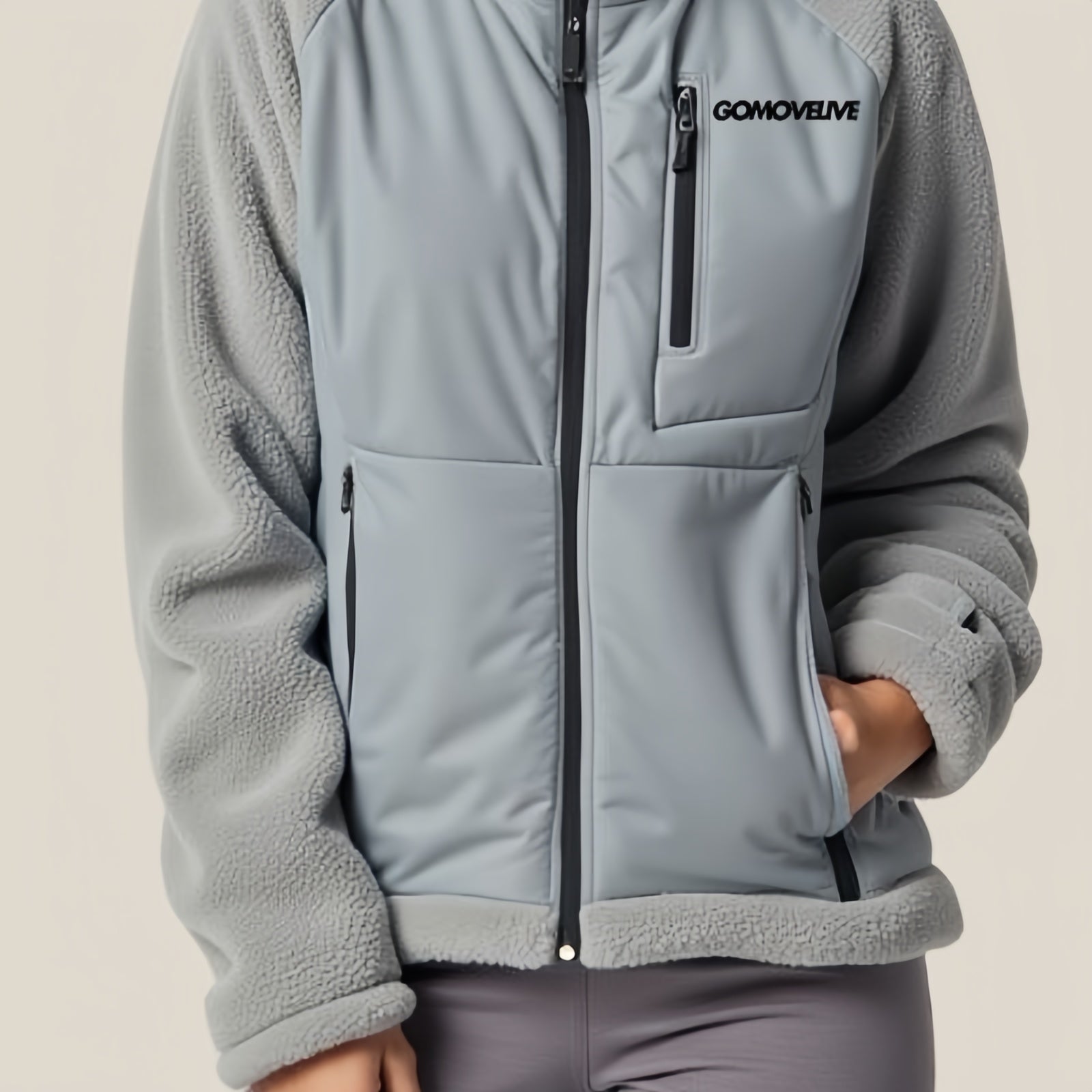 Summit Core – Giacca Grigia Bicolor Gomovelive Zip e Tasche Tecniche