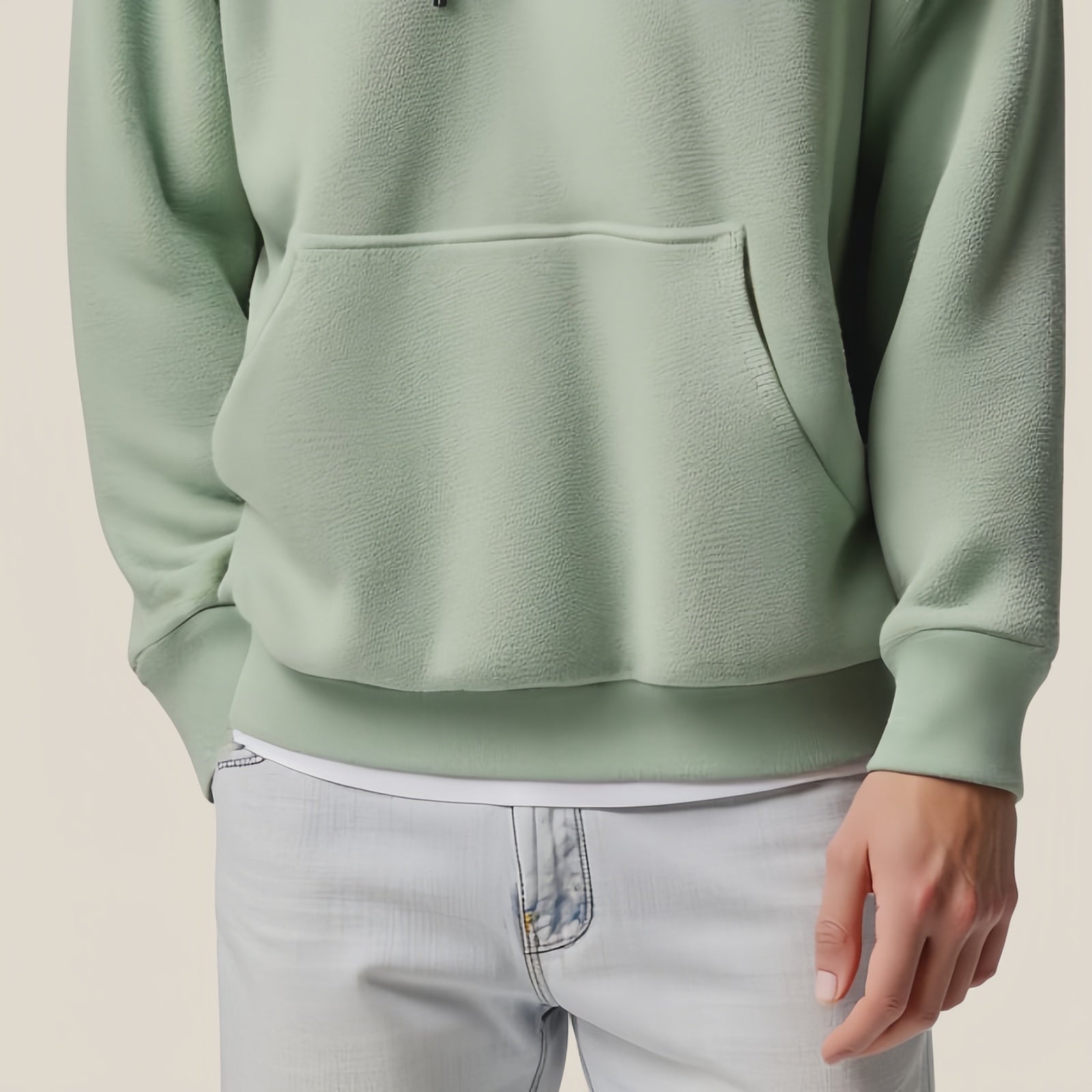 Burra Core – Sage Green Hoodie with Embroidered Logo