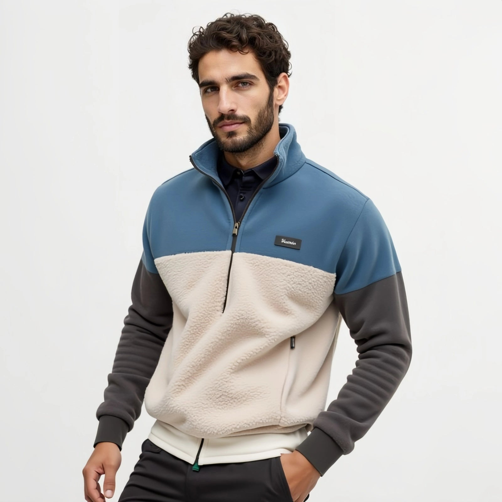 Kuwalla Block Fleece – Tri-Color Half-Zip Pullover