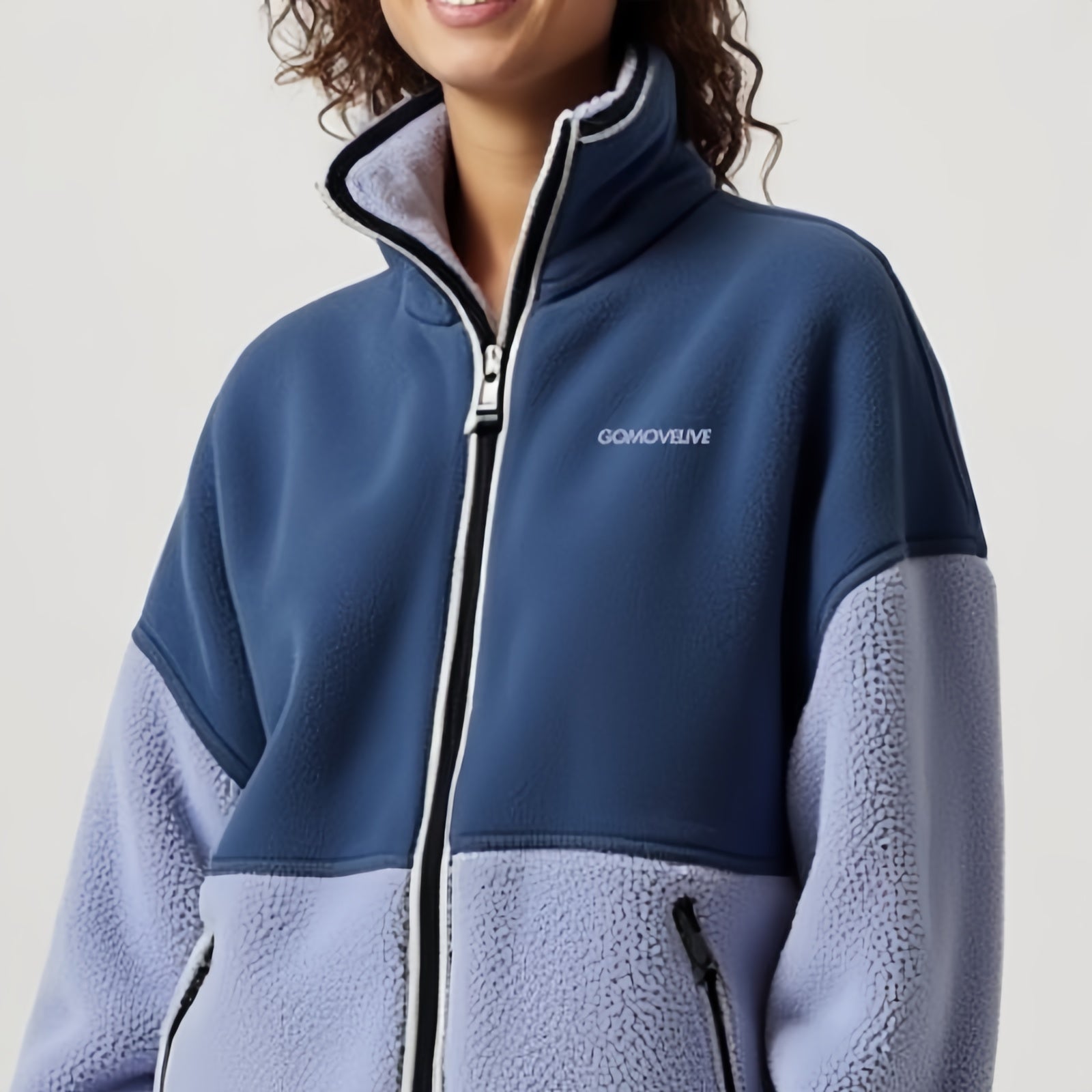 Blue Ridge Fleece – Two-Tone Zip-Up Fleece Jacket with Front Pockets