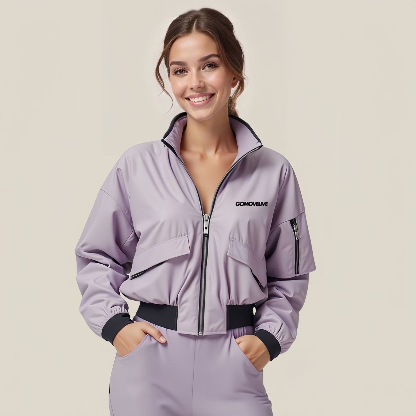 Green and Beige Sports Jacket – Comfort and Style
