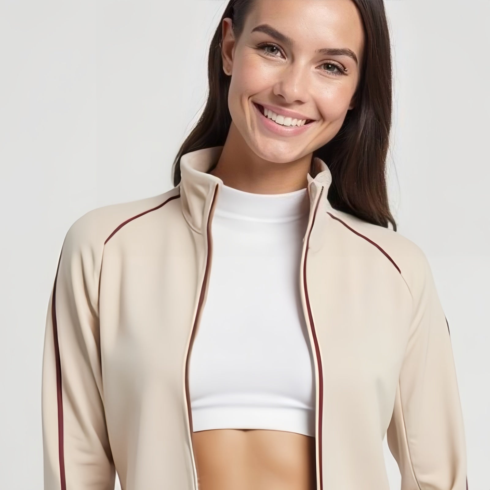 Athletic Elegance in Motion: The "Track Chic" Jacket
