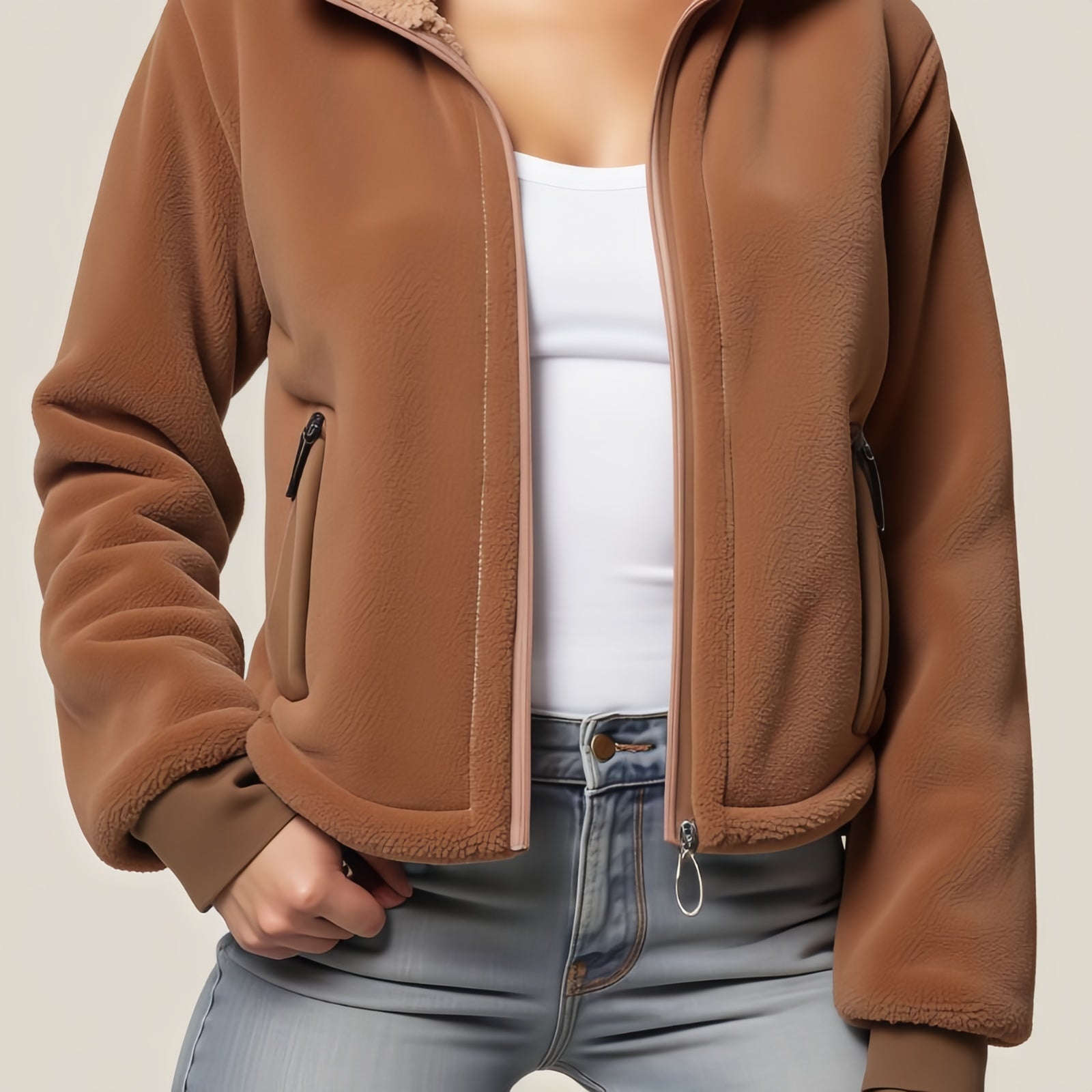 A Hug of Warmth and Style: The "Cozy Comfort" Teddy Fleece Jacket
