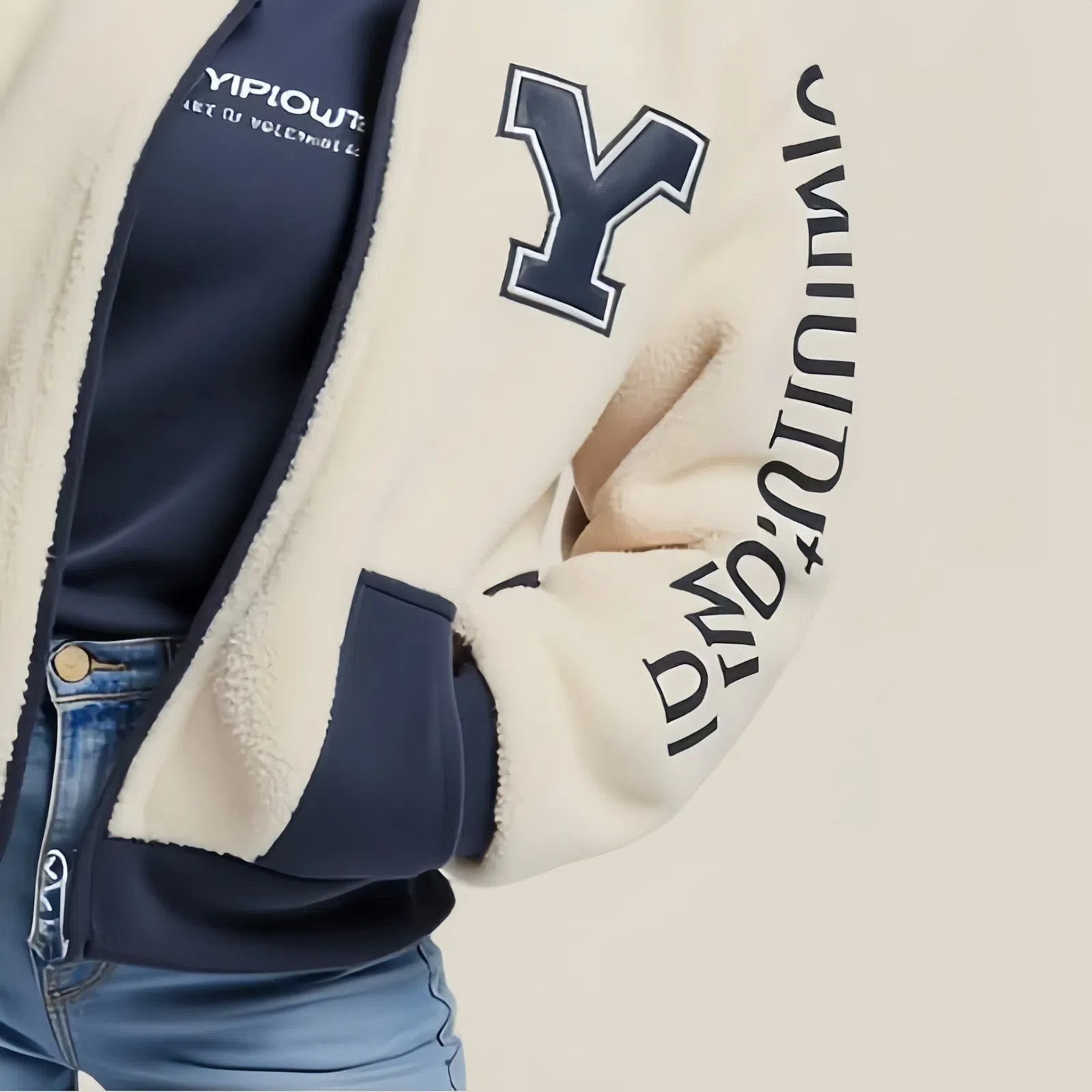 Varsity Fleece Bomber Jacket: Sporty Comfort and College Style