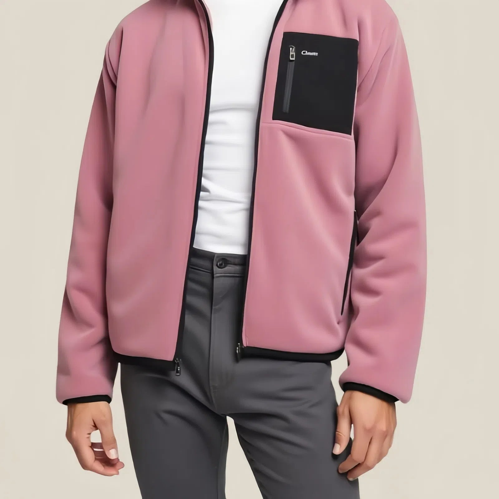 "Pink Summit" Jacket: Masculine Style and Alpine Comfort