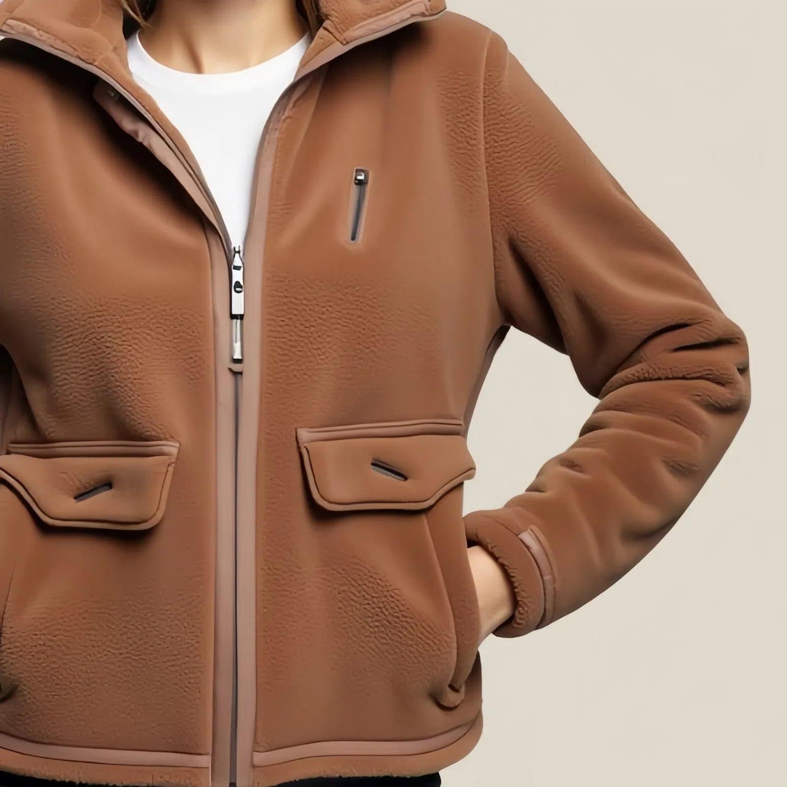 Natural Elegance: The "Urban Chic" Fleece Jacket
