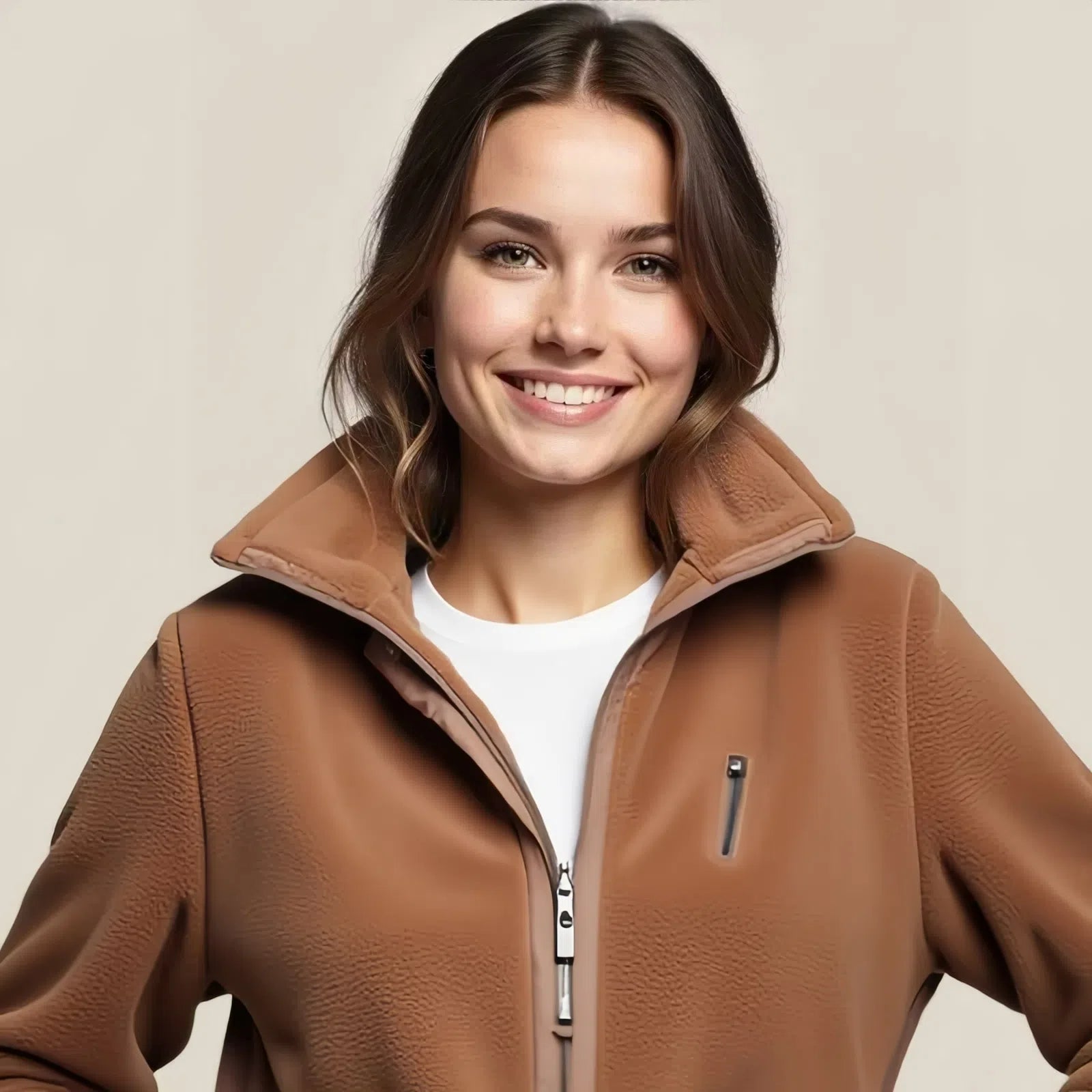 Natural Elegance: The "Urban Chic" Fleece Jacket