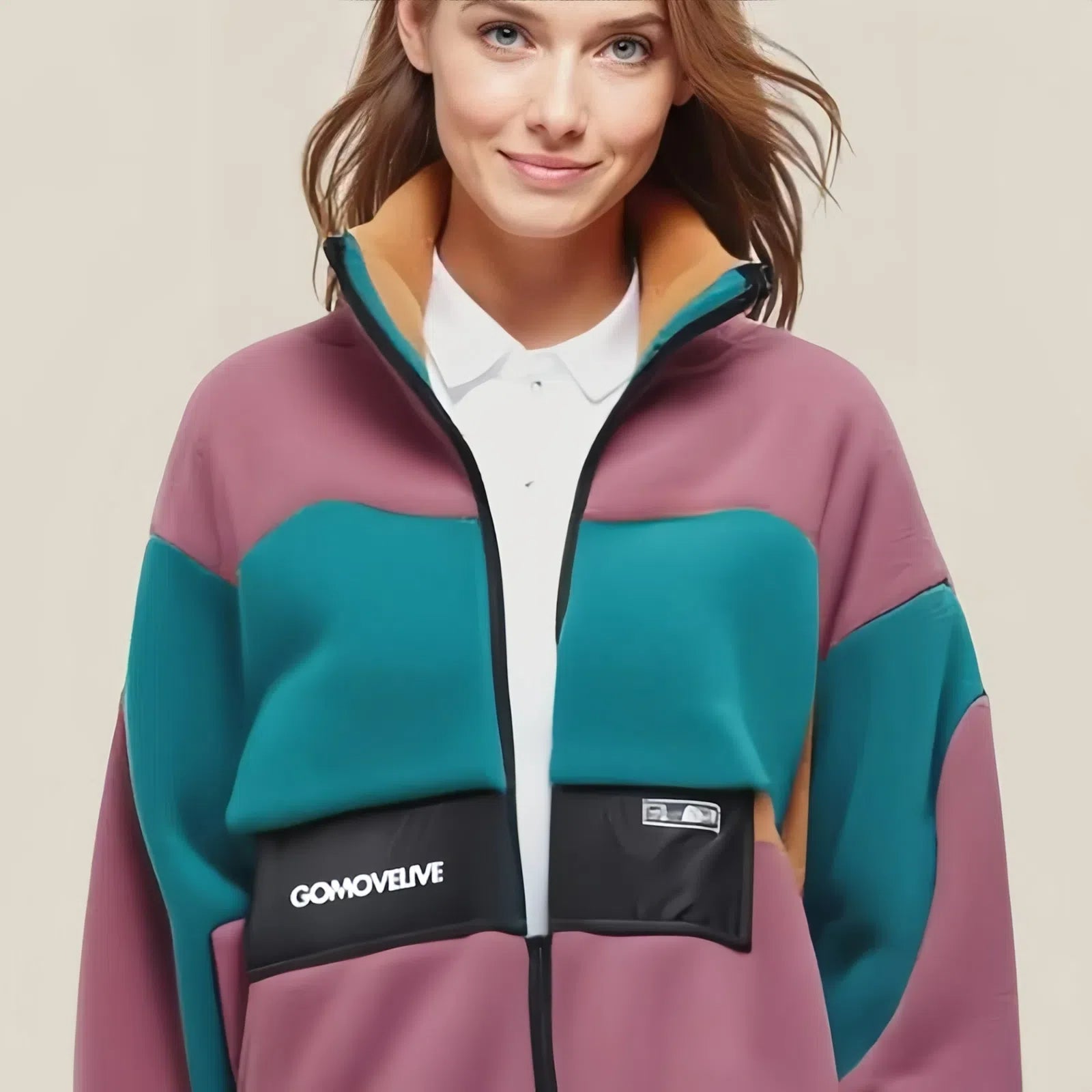 Stand out in the Explorer Color Block Fleece Jacket