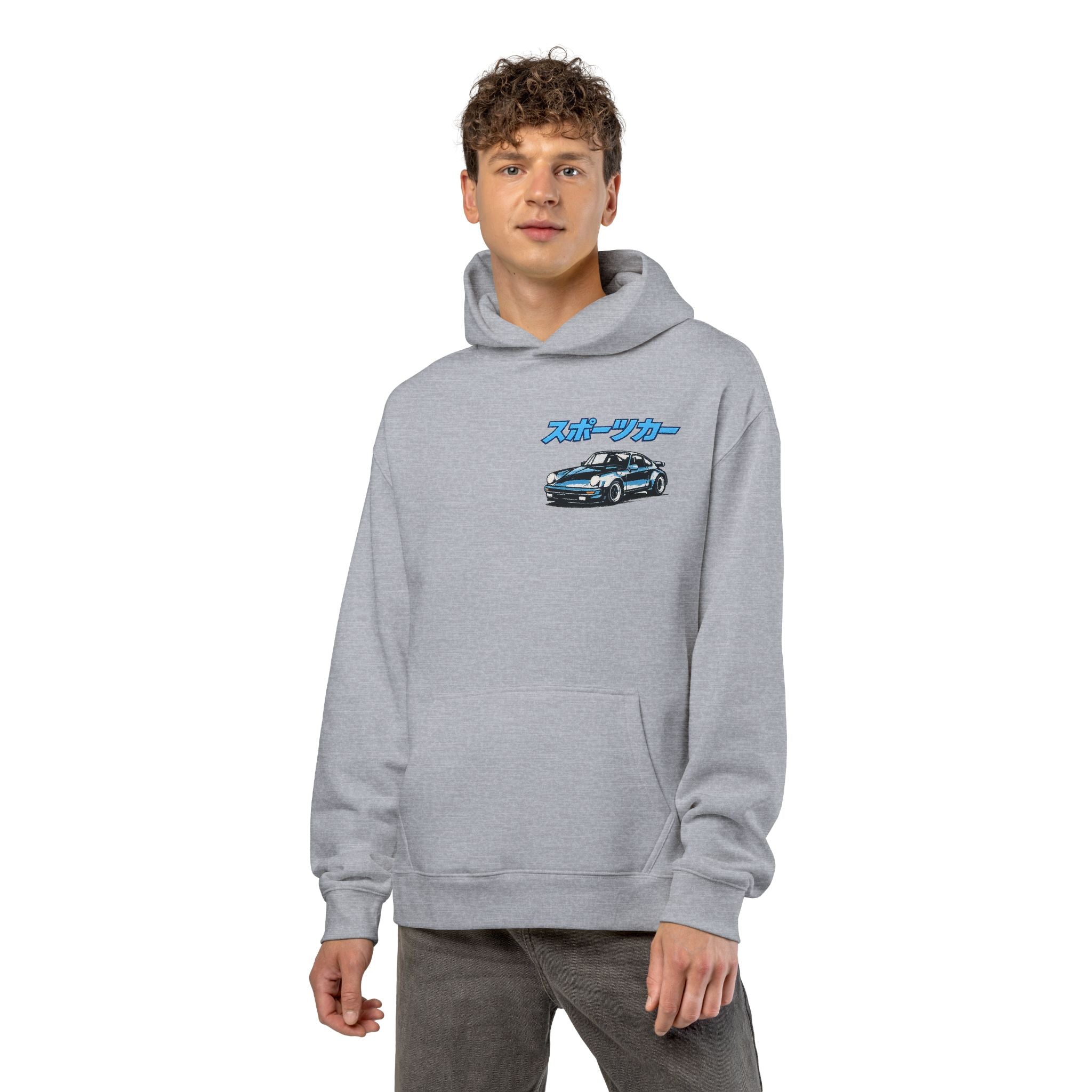 Sportscar Hoodie — Retro Japanese Racing Car Graphic