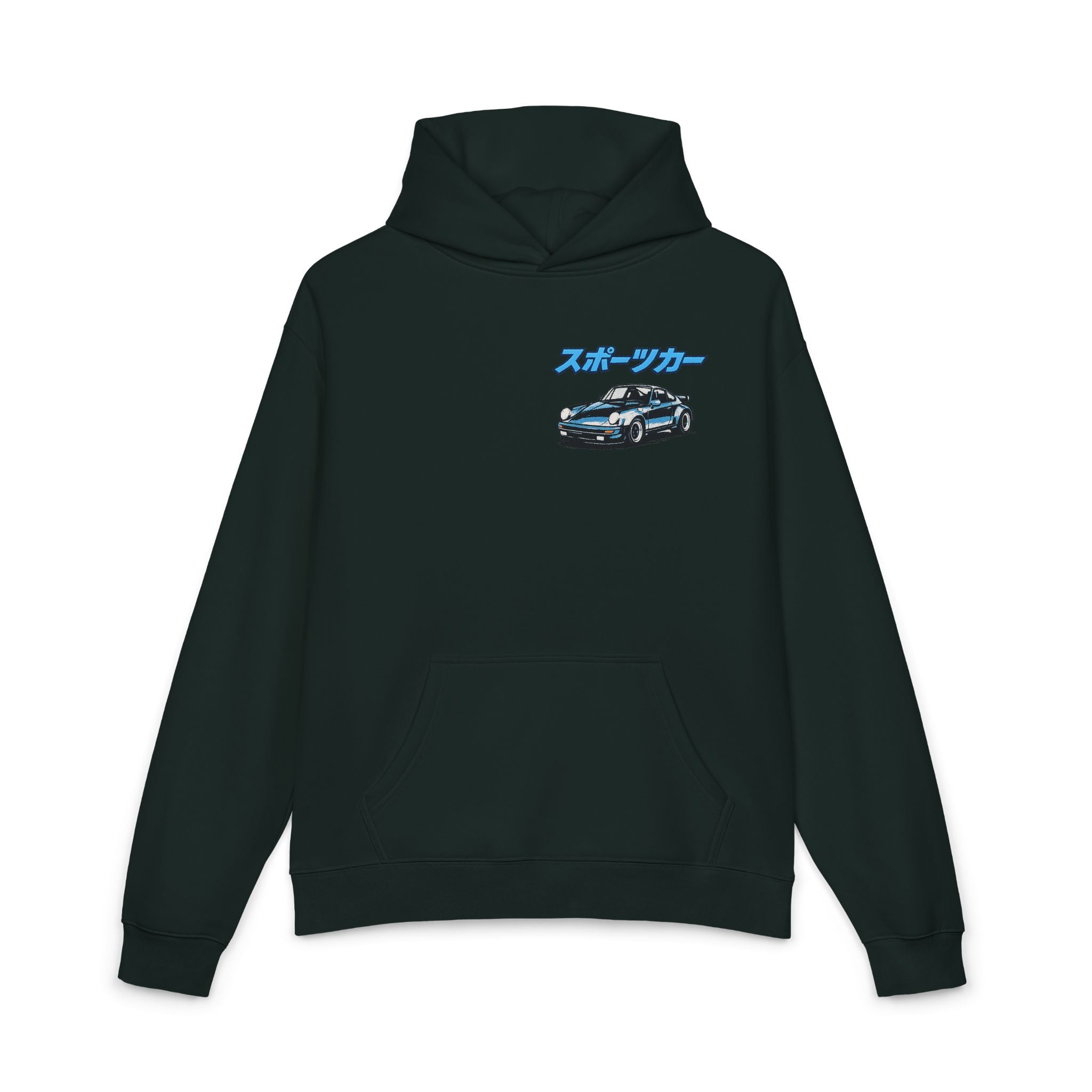 Sportscar Hoodie — Retro Japanese Racing Car Graphic