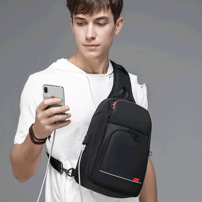 Men's Multifunctional Shoulder Bag - Urban and Practical Style