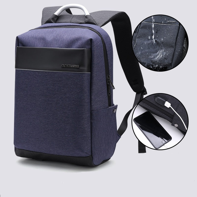 Stylish Men's Laptop Backpack - European Style and Advanced Functionality
