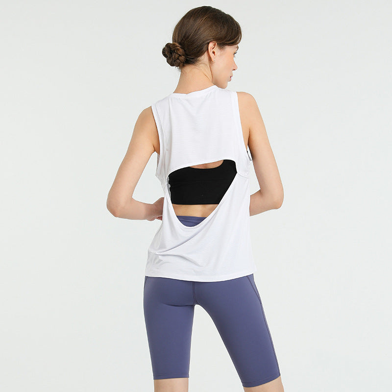 Loose Sports Vest for Women - Quick-Drying Yoga Top