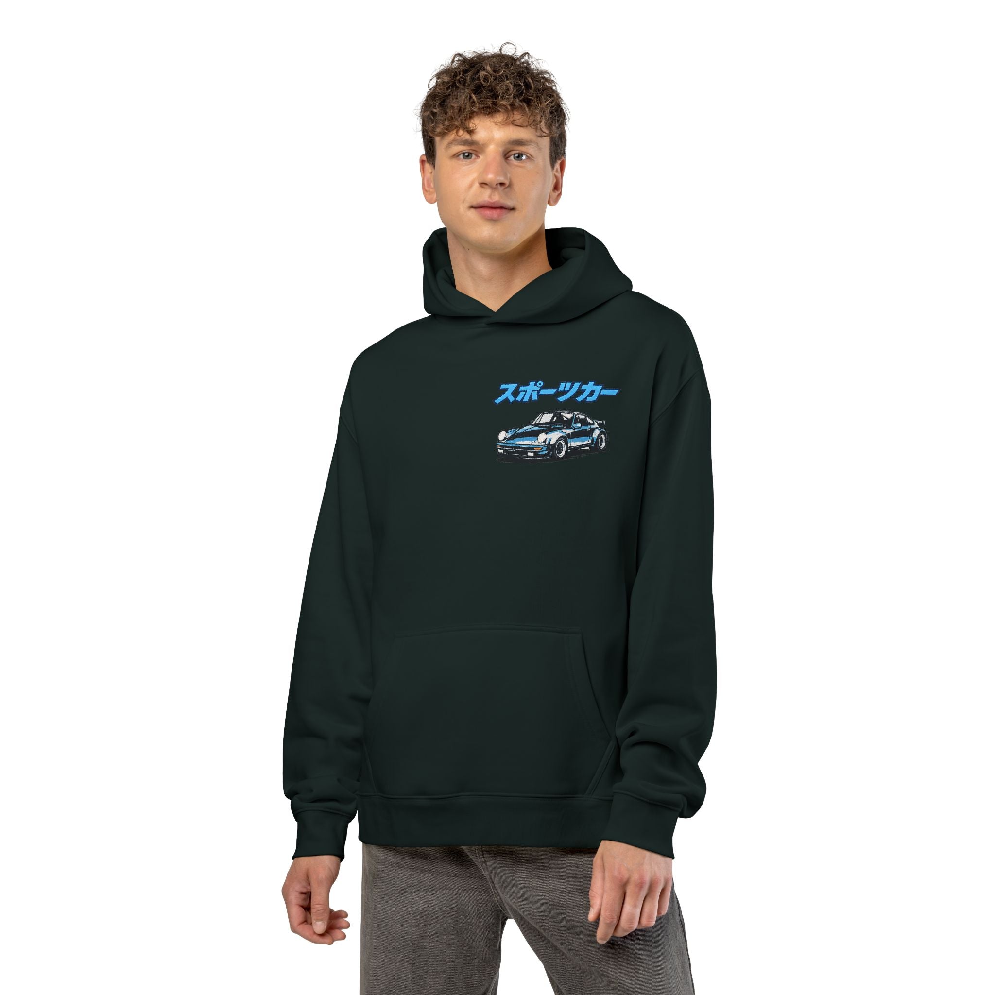 Sportscar Hoodie — Retro Japanese Racing Car Graphic