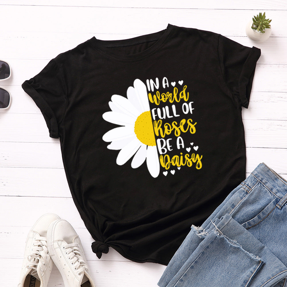 T‑Shirt Donna Loose-Fit a Girocollo: Stile e Libertà