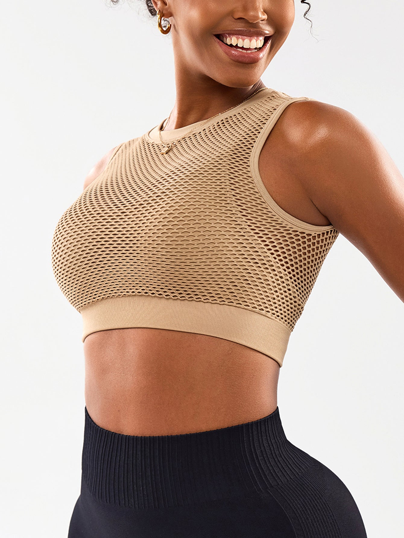 Top Sportivo Seamless con Schiena Scoperta