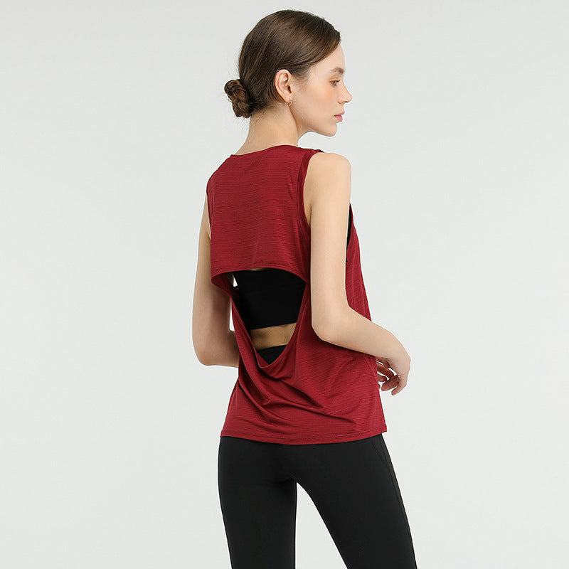 Loose Sports Vest for Women - Quick-Drying Yoga Top