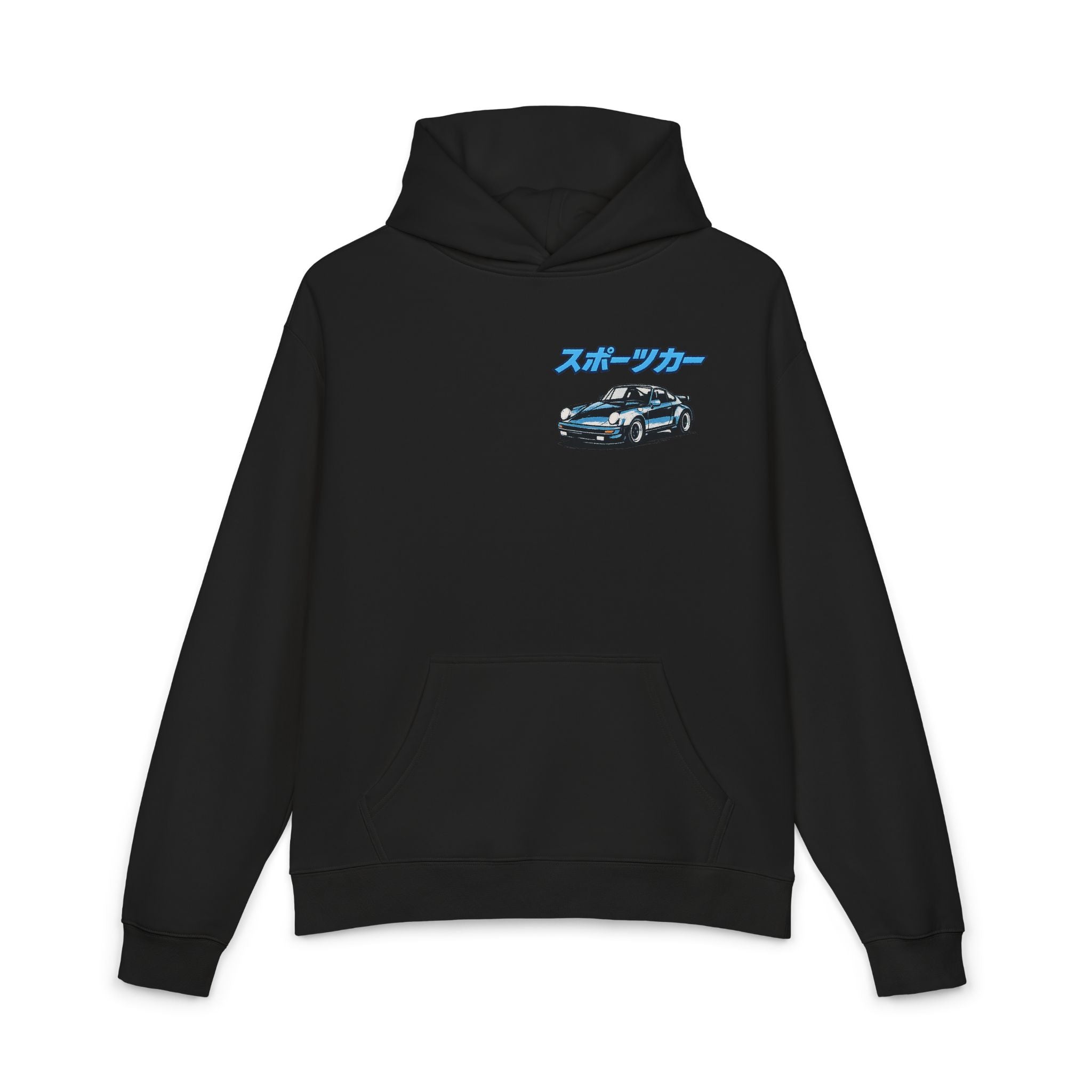 Sportscar Hoodie — Retro Japanese Racing Car Graphic