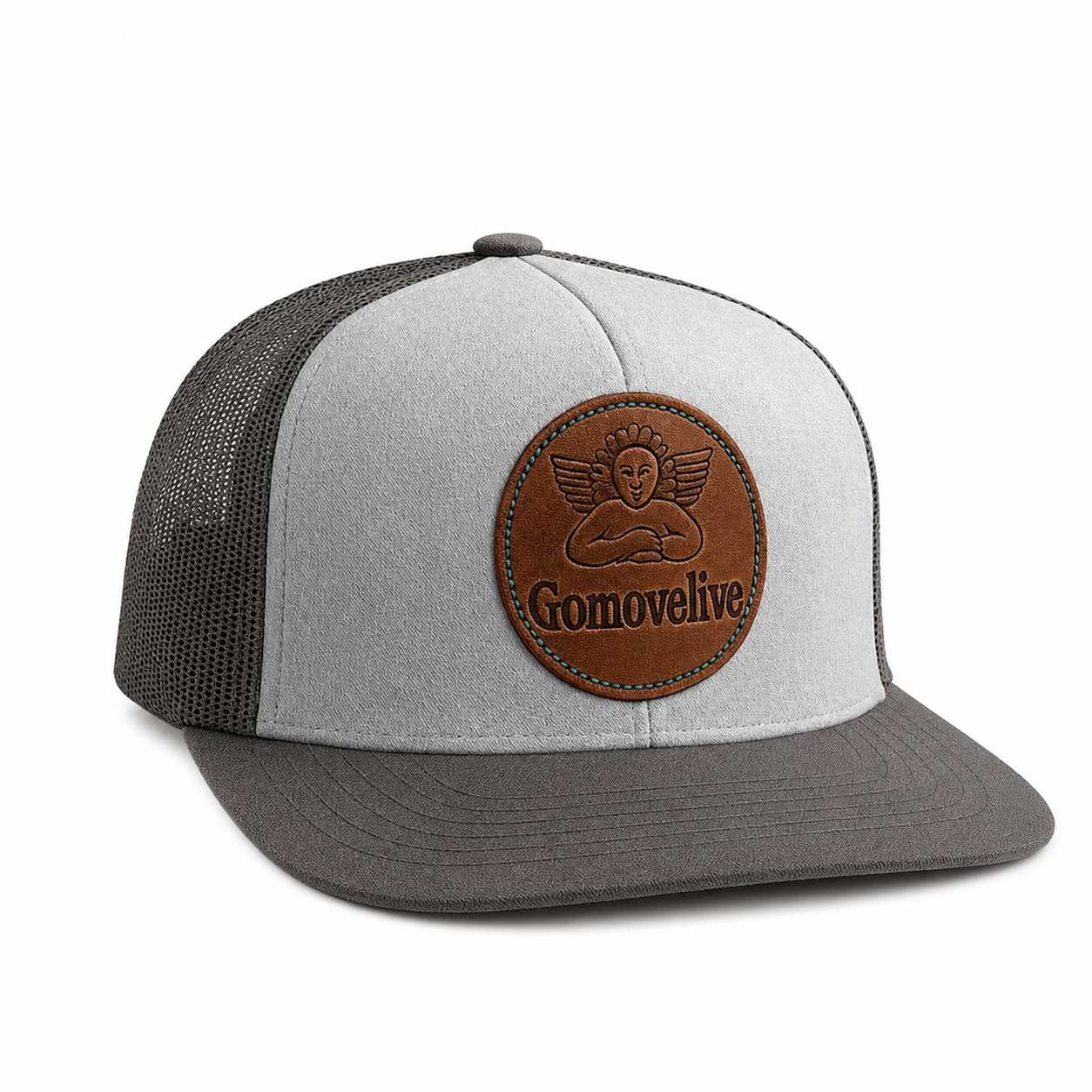 Urban Heritage – Grey Trucker Hat with Gomovelive Patch