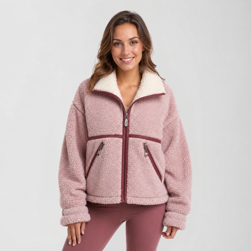 Soft Hug: The "Cloud Rosé" Jacket
